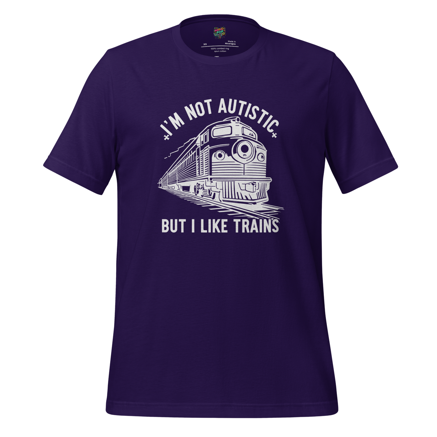 I Like Trains Shirt – Diesel Edition Retro Locomotive Graphic Tee Team Purple