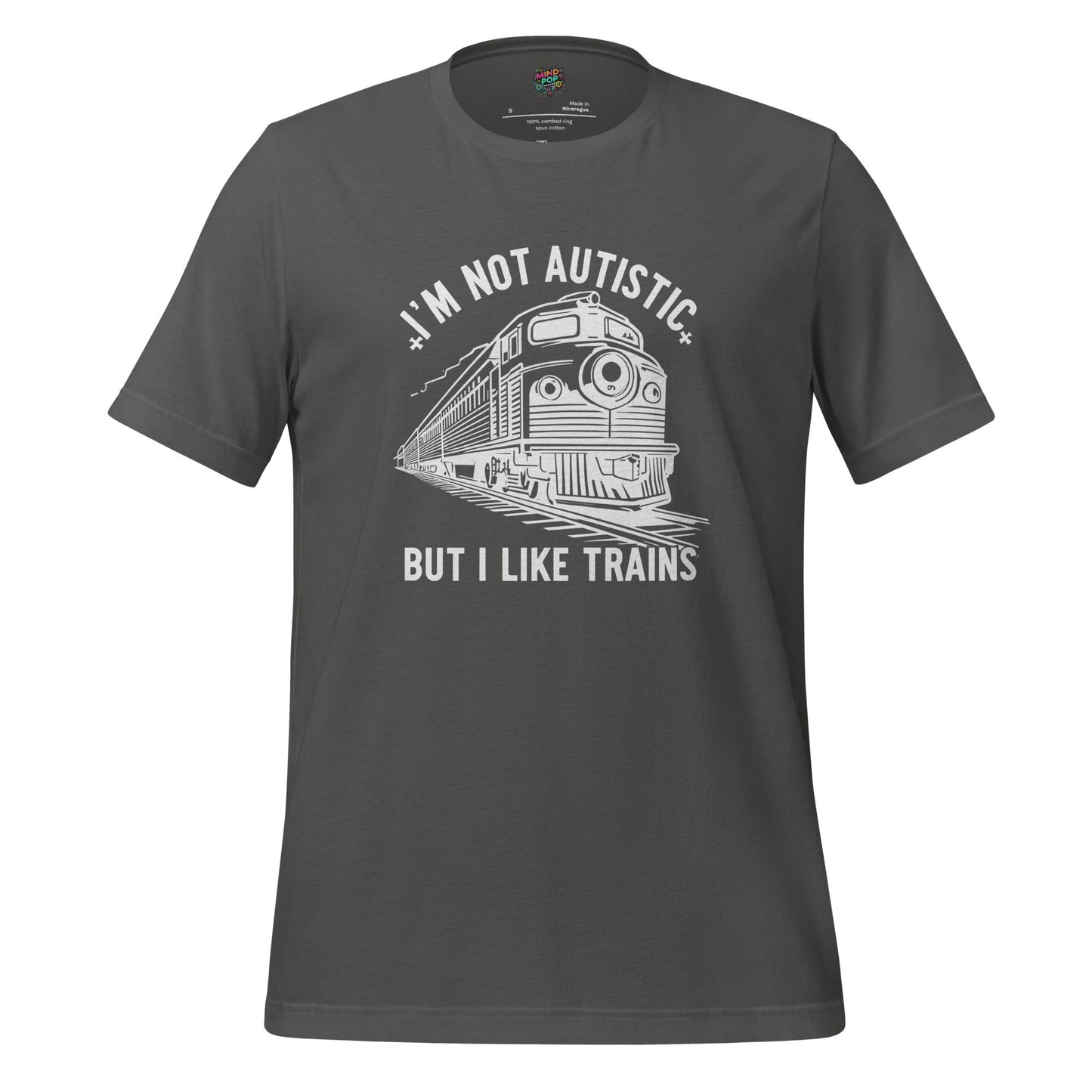 I Like Trains Shirt – Diesel Edition Retro Locomotive Graphic Tee Asphalt