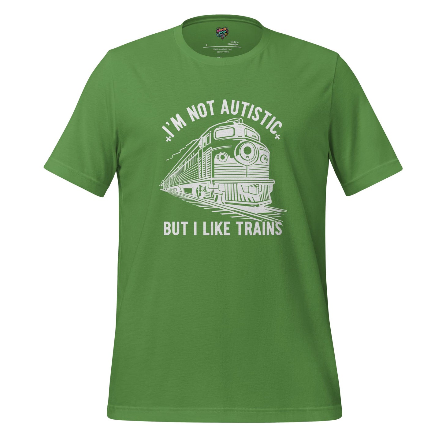I Like Trains Shirt – Diesel Edition Retro Locomotive Graphic Tee Leaf