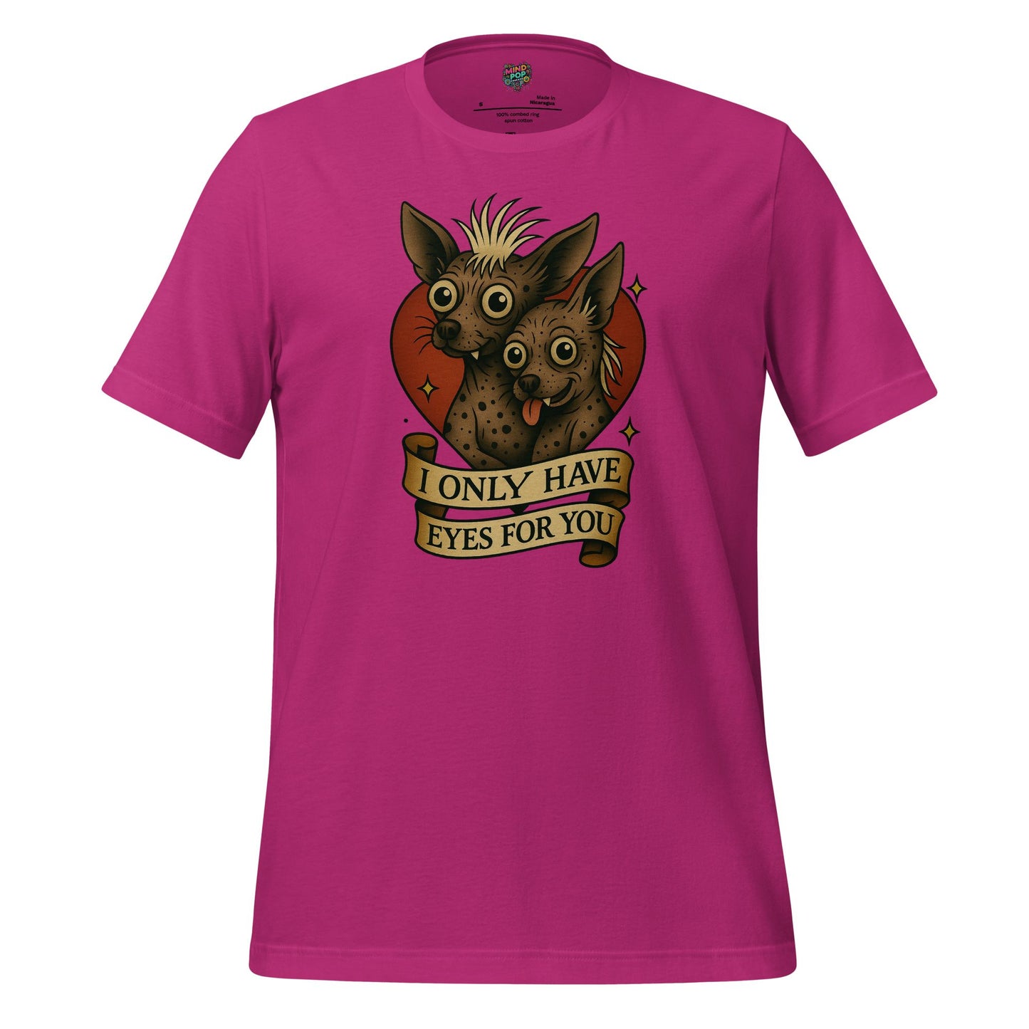 Only Have Eyes - Skeleton Tee Berry