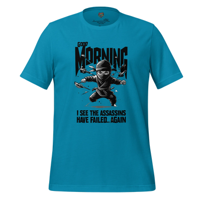Assassins Failed - Sarcastic Graphic Tee Aqua