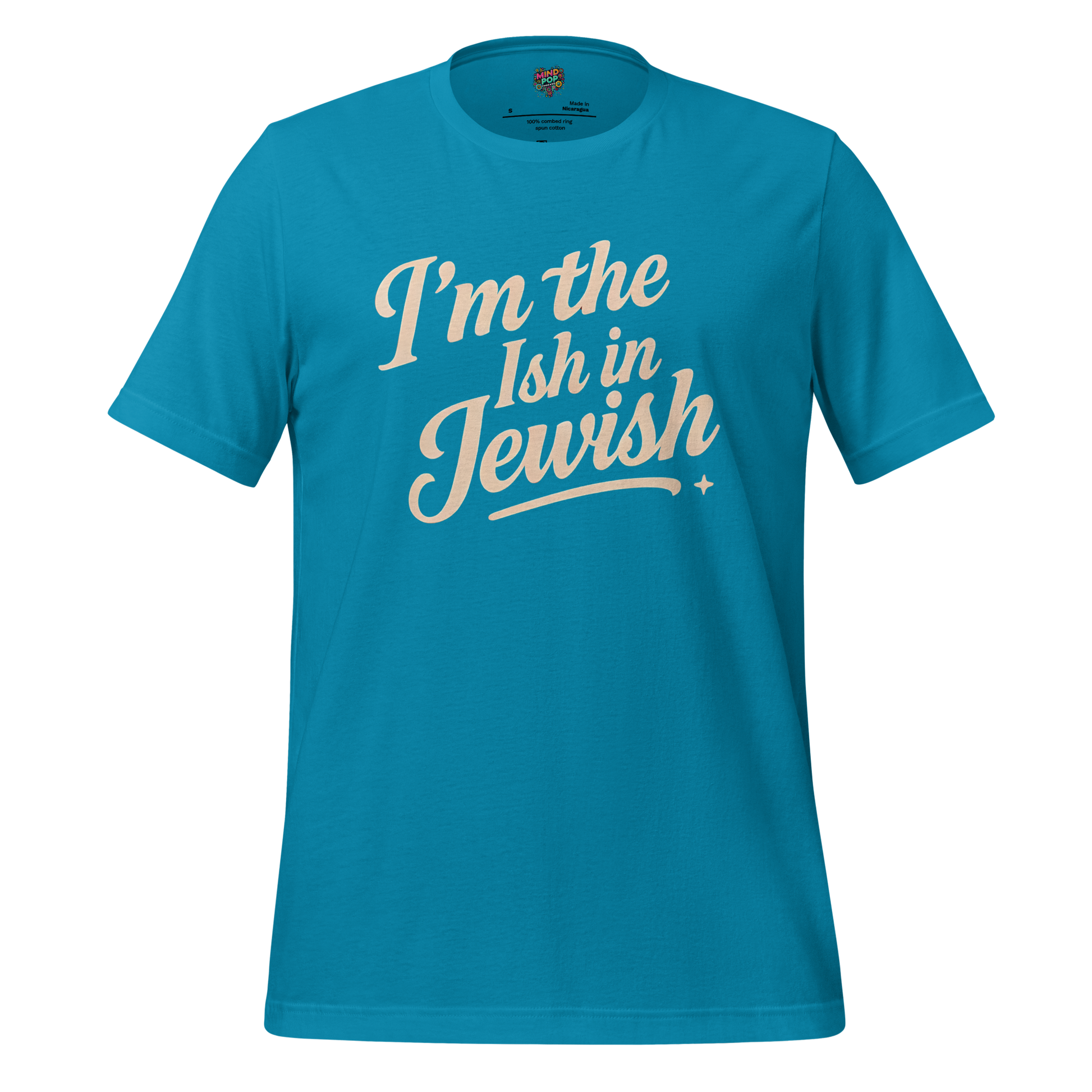 I’m the Ish in Jewish Funny Religion Shirt Aqua