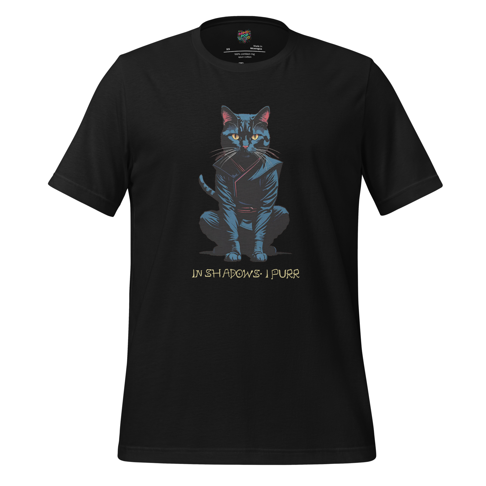 In Shadows I Purr Shirt Vintage Black