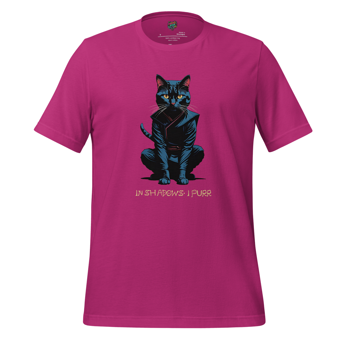 In Shadows I Purr Shirt Berry