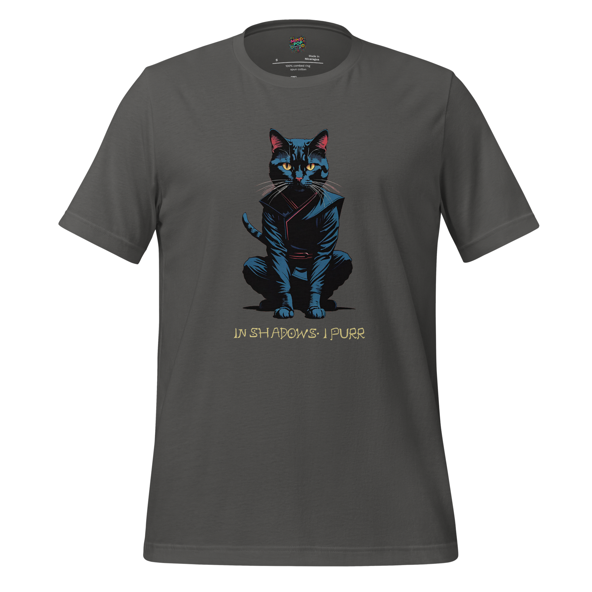 In Shadows I Purr Shirt Asphalt