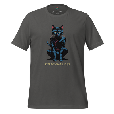 In Shadows I Purr Shirt Asphalt
