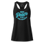 Inner Peace is Crime Prevention fitted racerback tank top Black