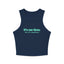 It's Me Time Yoga & Pilates fitted Micro-rib Racer tank Solid Navy Blend