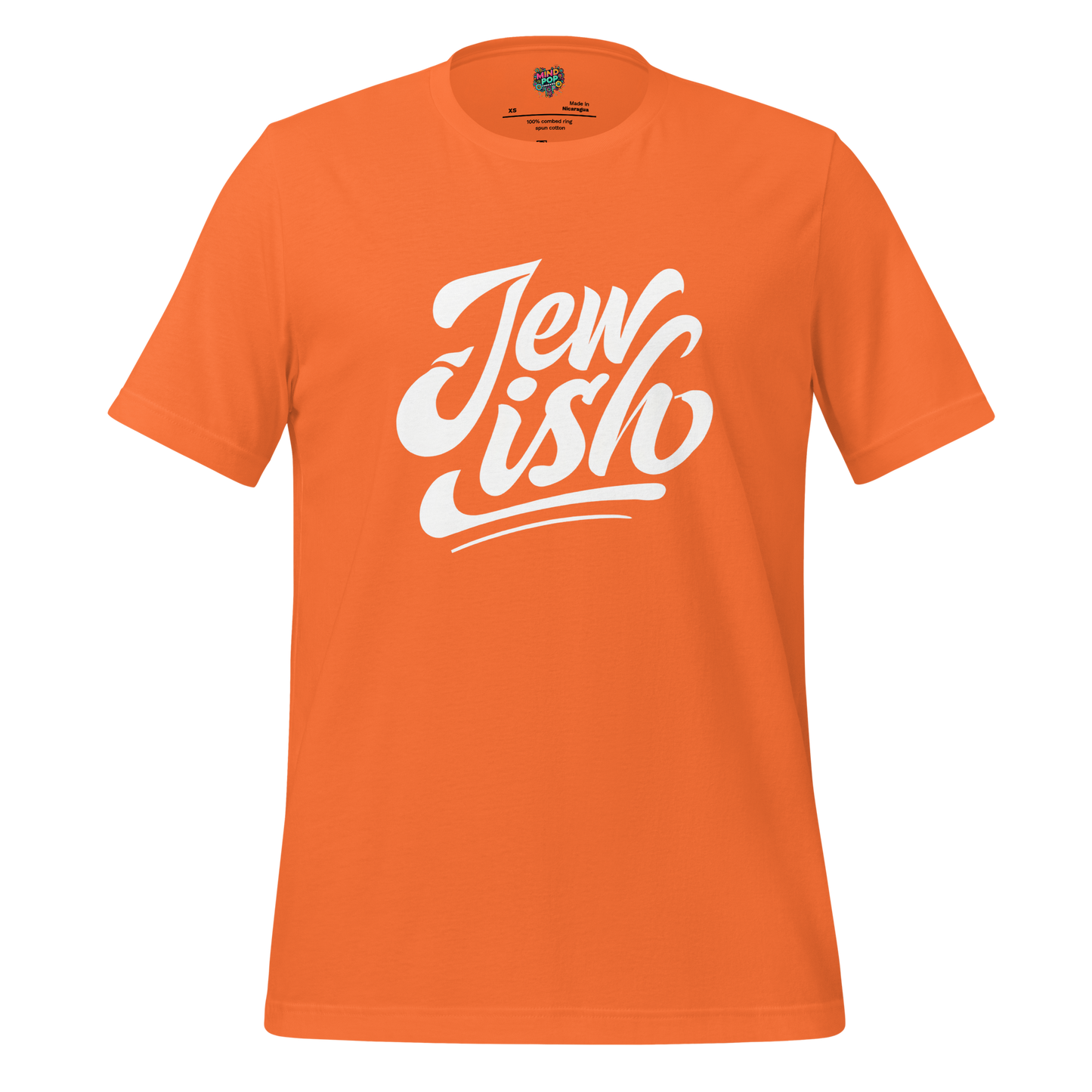 Jew-ish Funny Religion Tee Orange