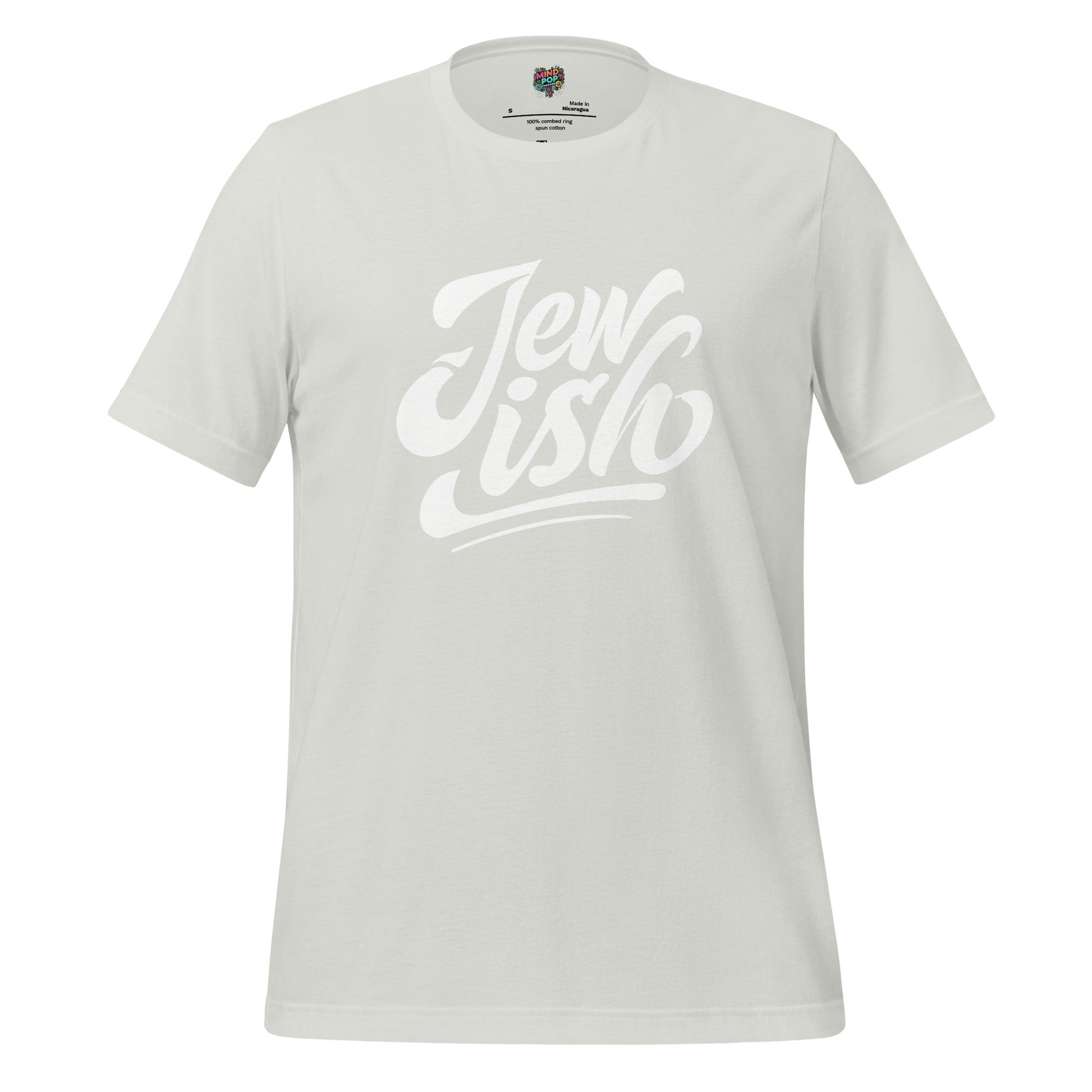 Jew-ish Funny Religion Tee Silver