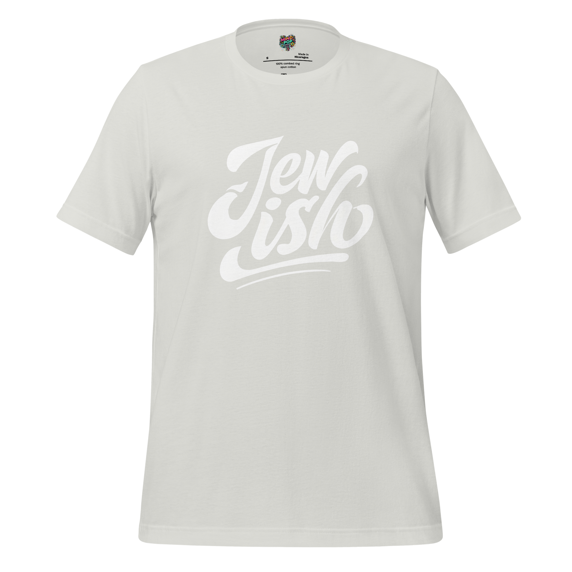 Jew-ish Funny Religion Tee Silver