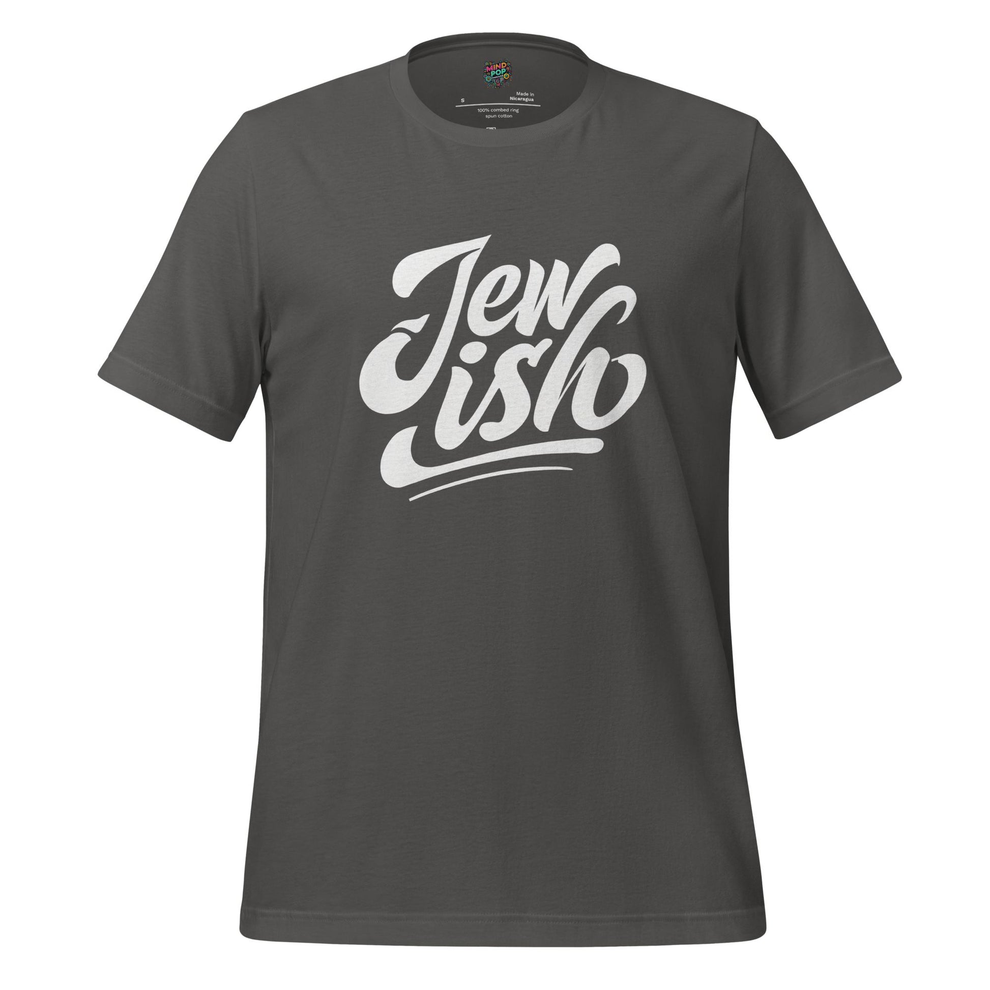Jew-ish Funny Religion Tee Asphalt