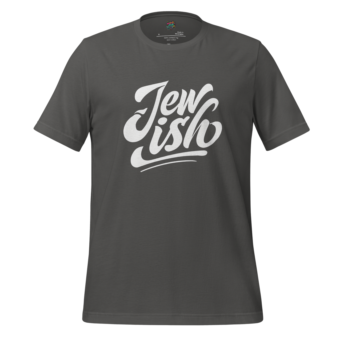 Jew-ish Funny Religion Tee Asphalt
