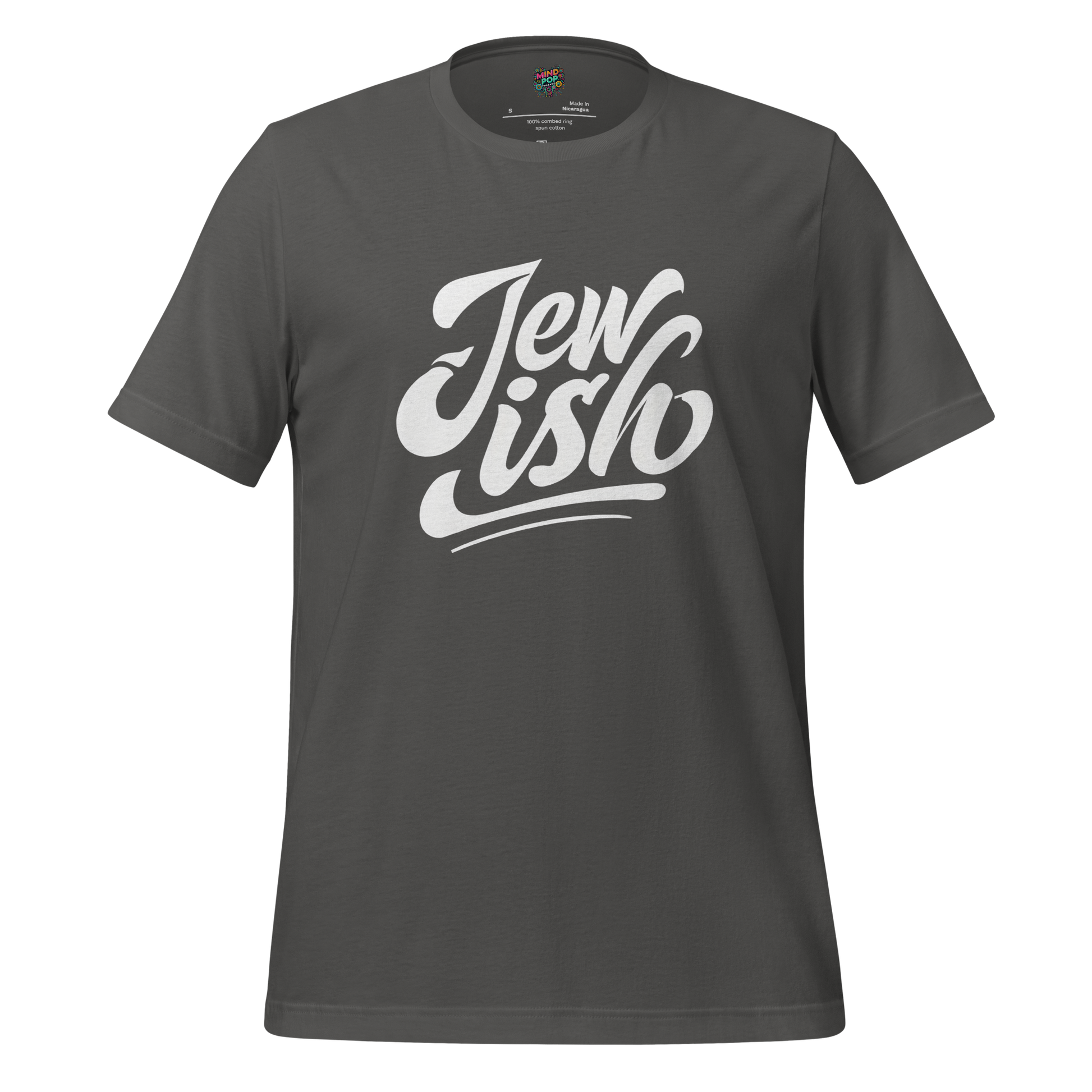 Jew-ish Funny Religion Tee Asphalt