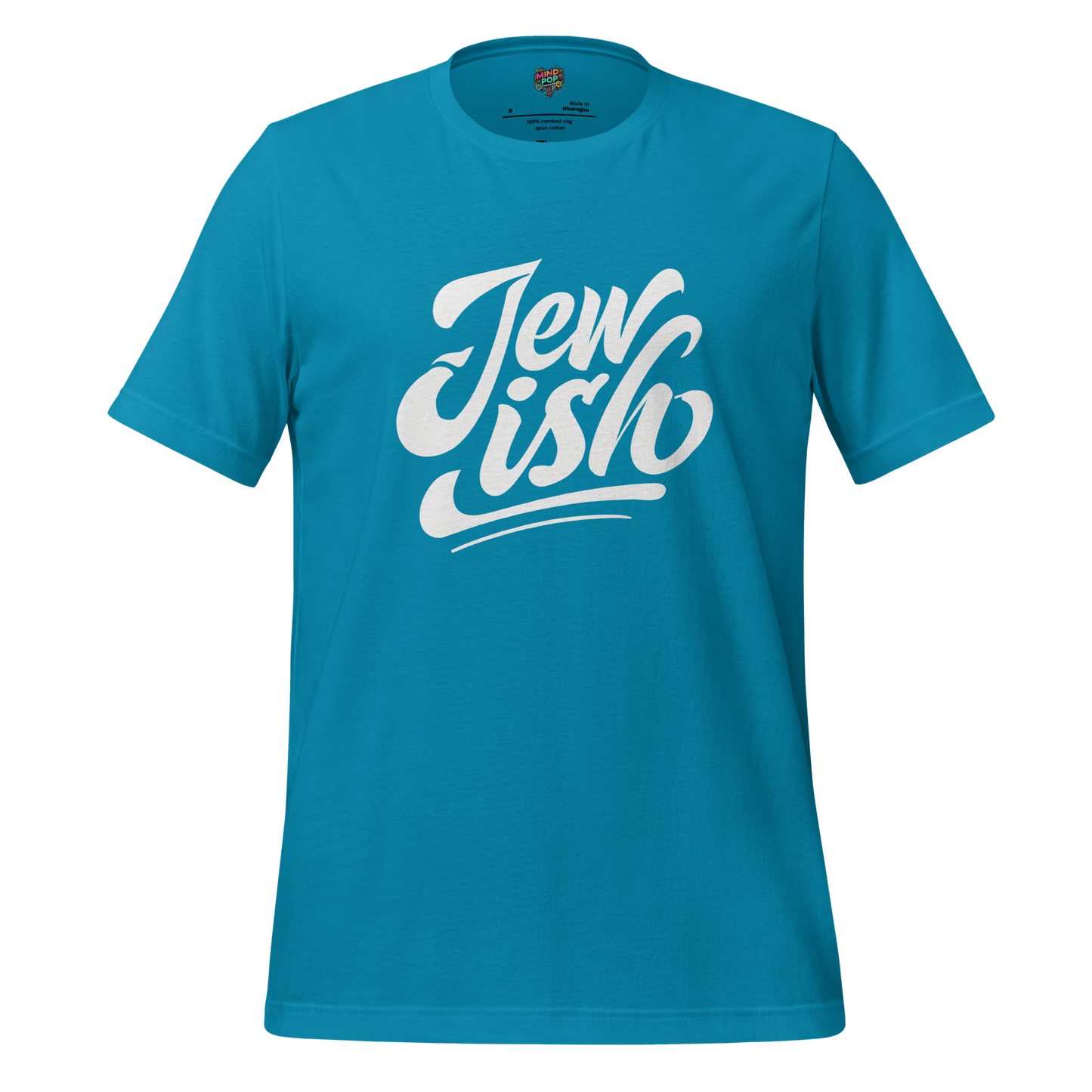 Jew-ish Funny Religion Tee Aqua