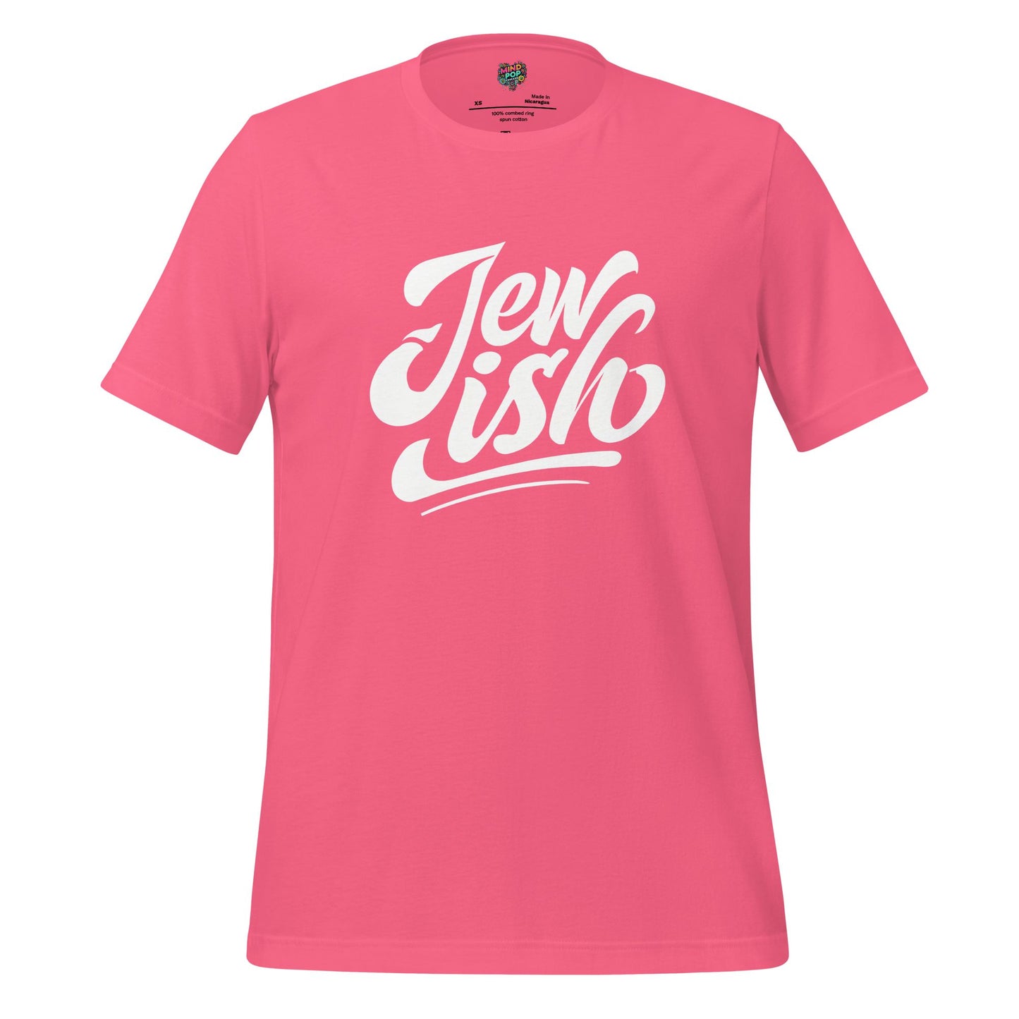 Jew-ish Funny Religion Tee Charity Pink