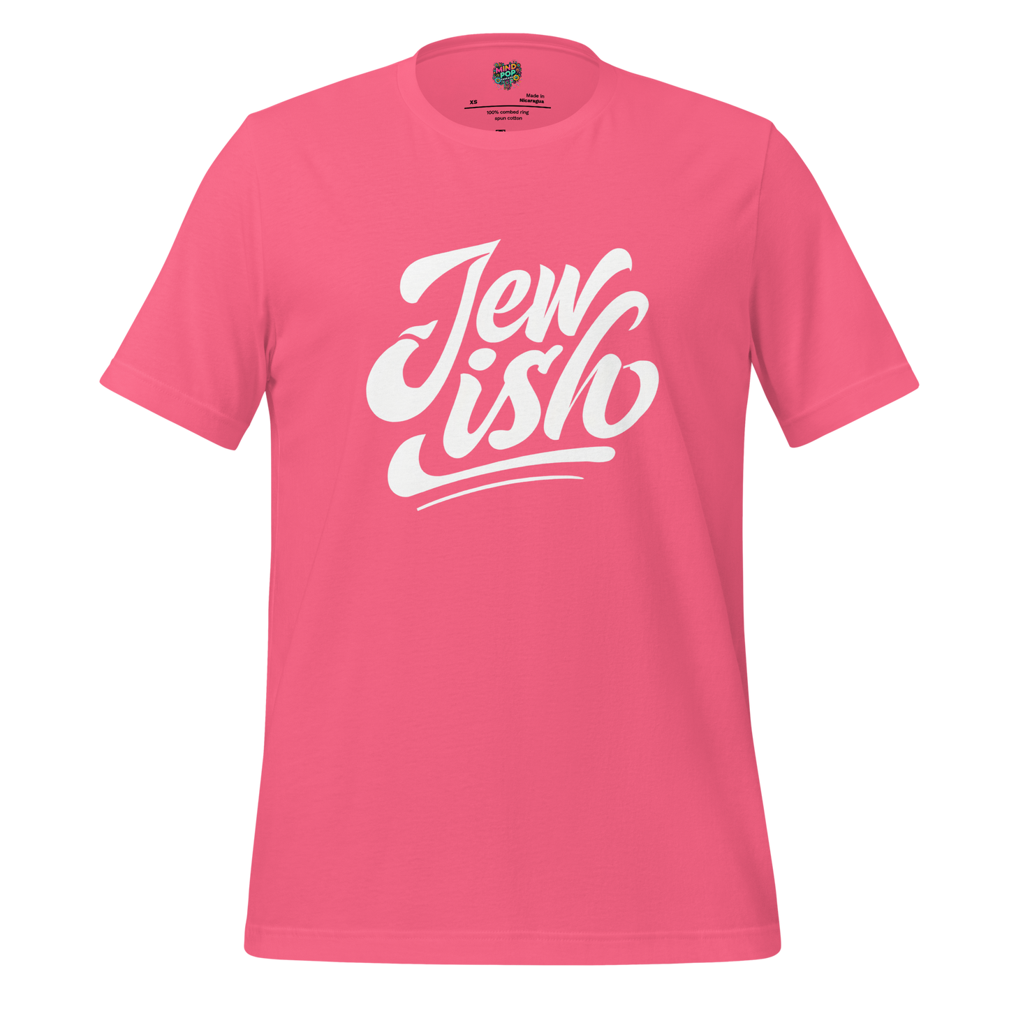 Jew-ish Funny Religion Tee Charity Pink