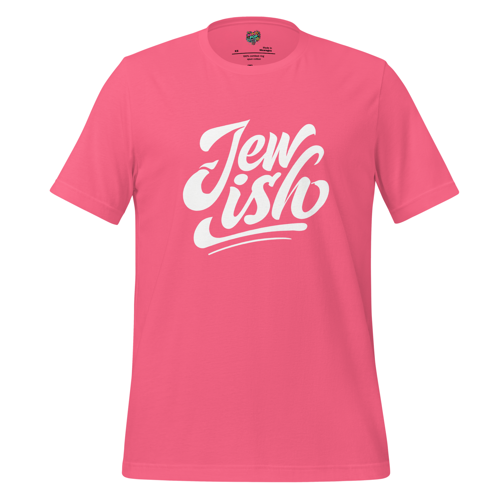 Jew-ish Funny Religion Tee Charity Pink