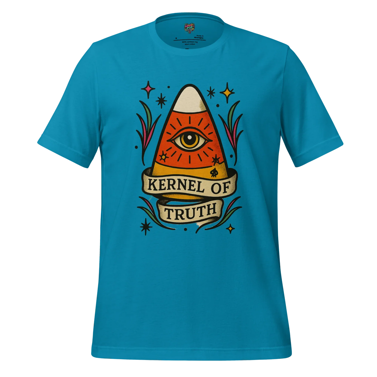 Kernal of Truth Halloween Candy Corn Aqua