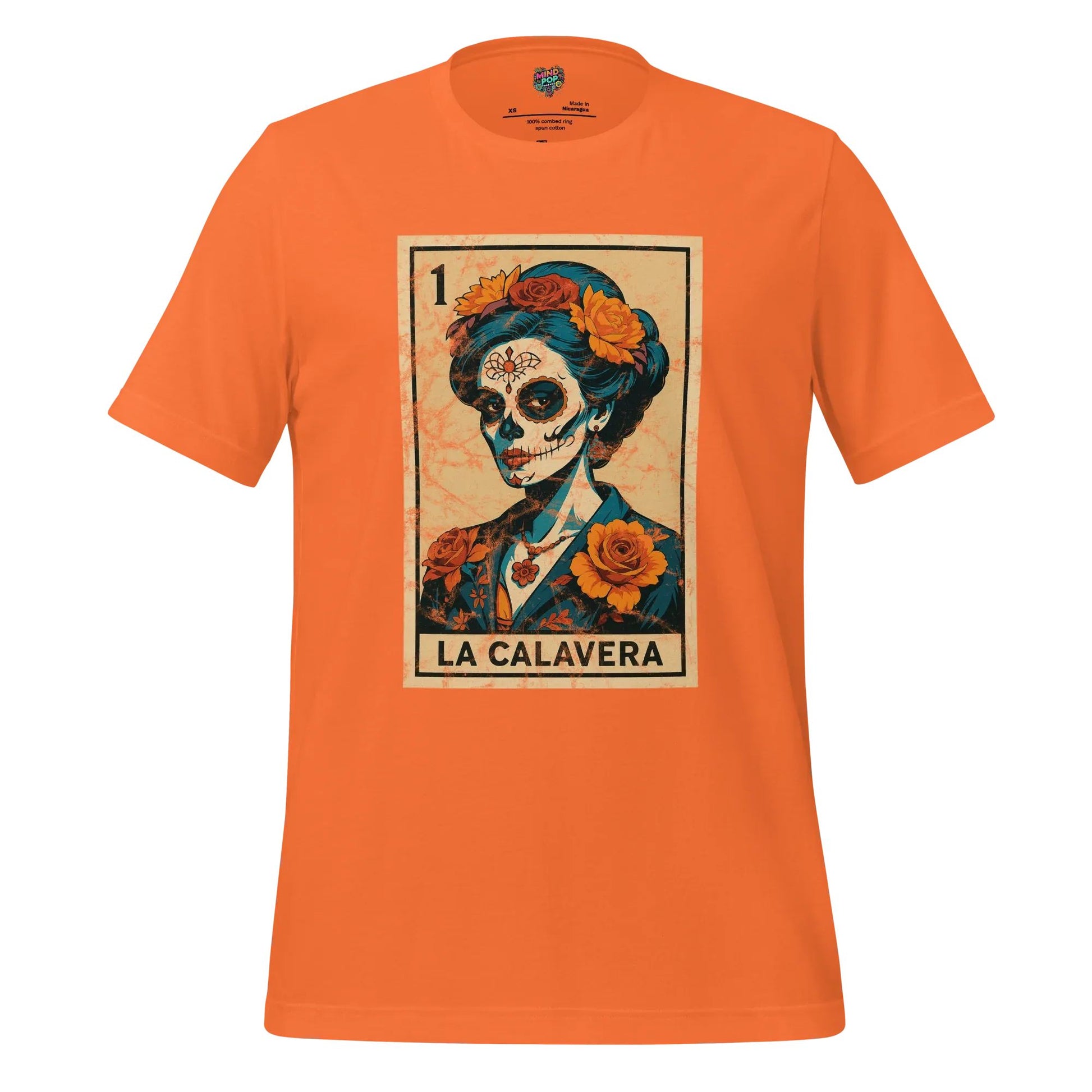 La Calavera Lotería Shirt Orange