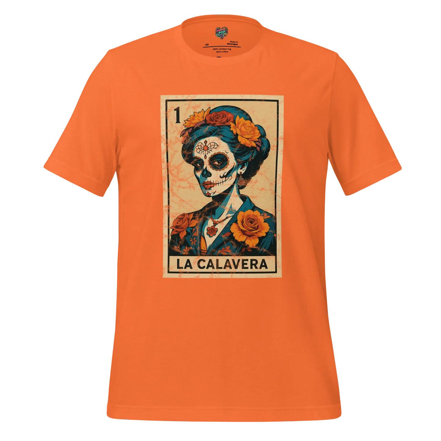 La Calavera Lotería Shirt Orange