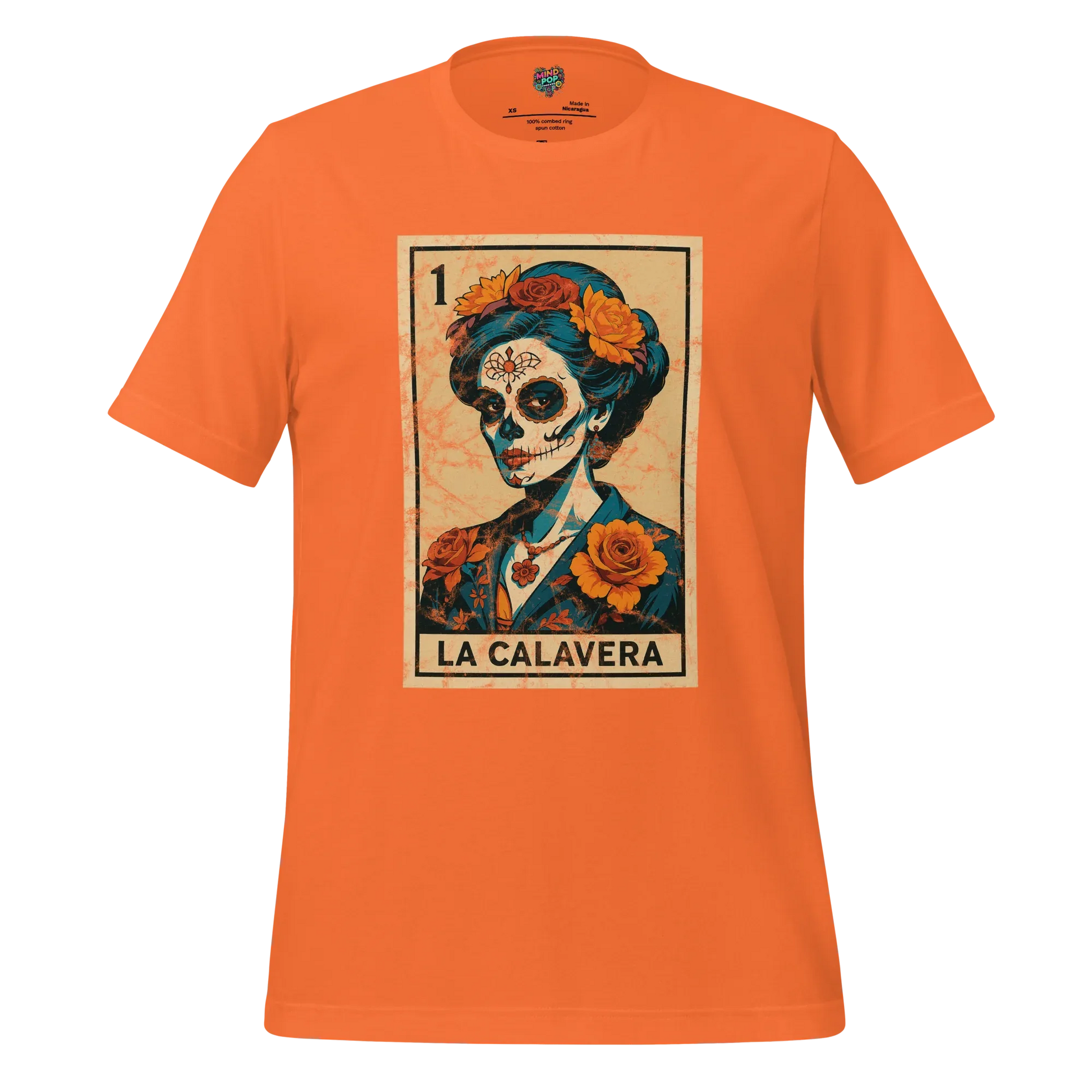La Calavera Lotería Shirt Orange