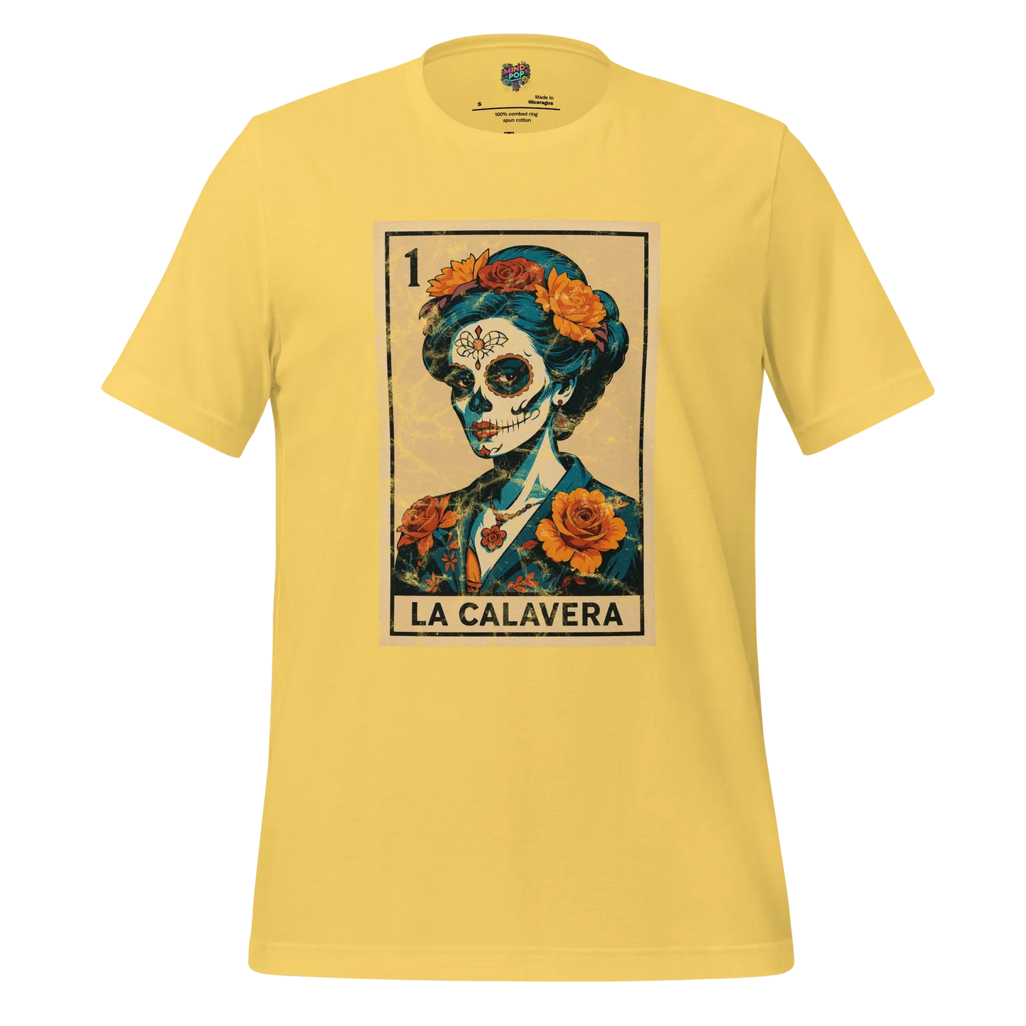 La Calavera Lotería Shirt Yellow