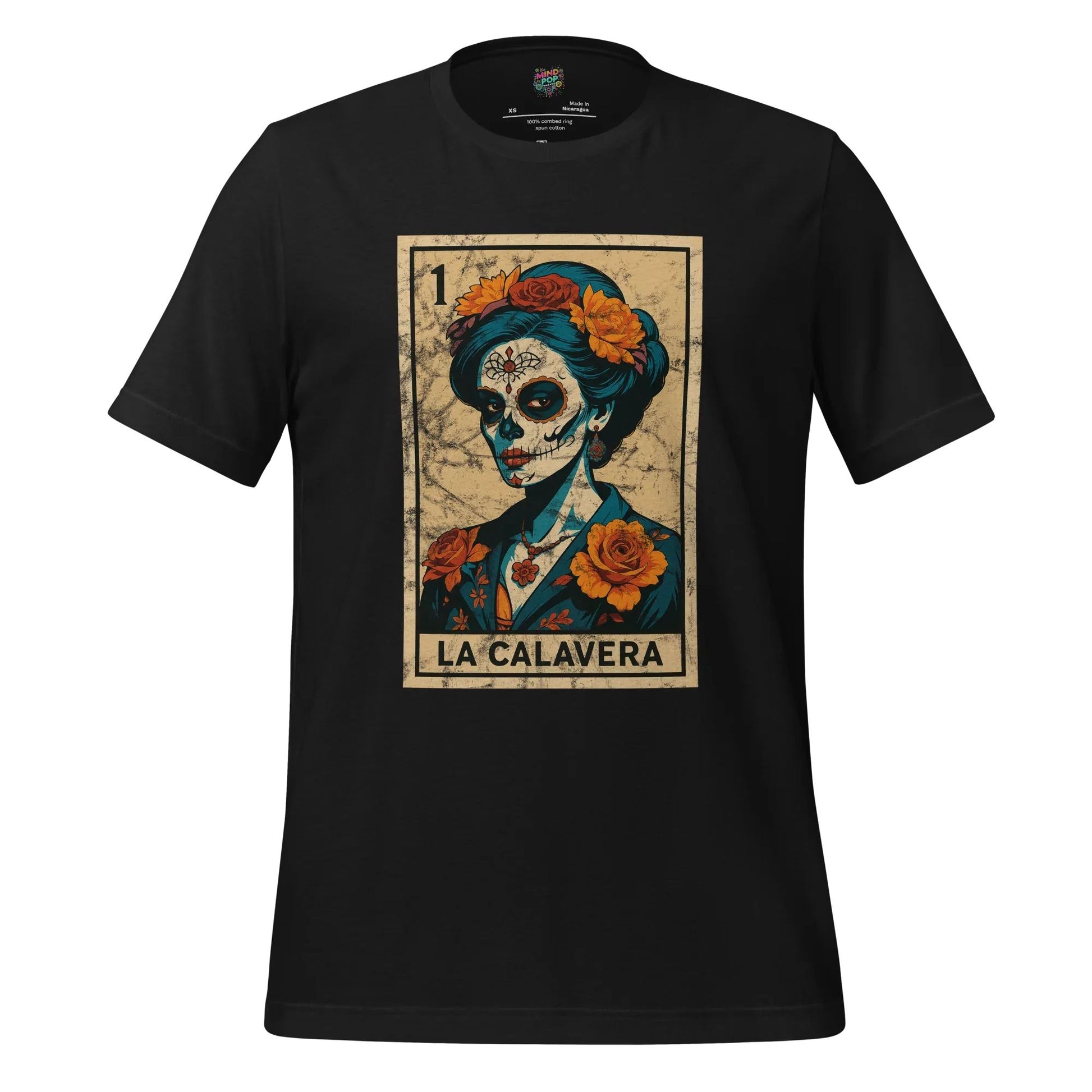 La Calavera Lotería Shirt Vintage Black
