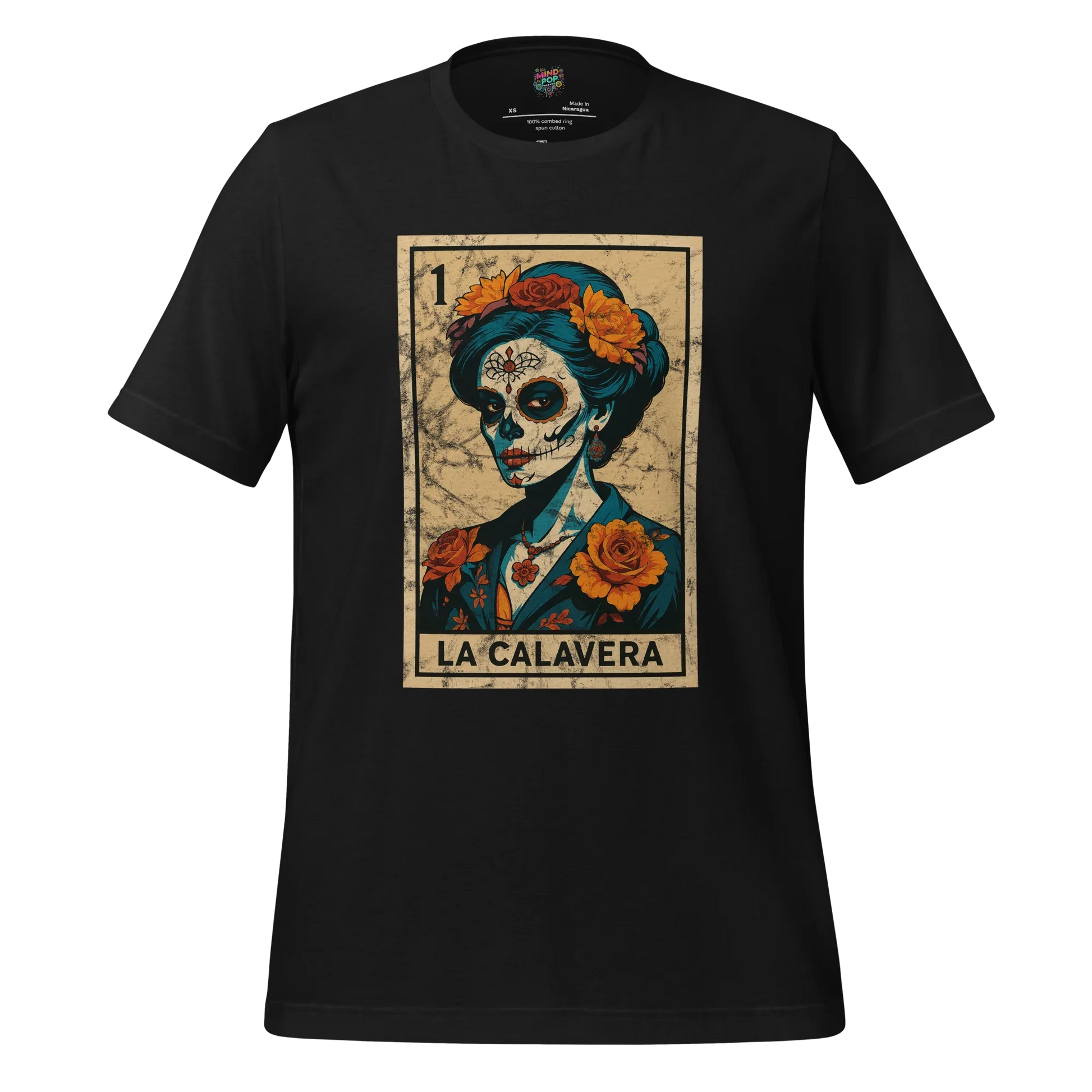 La Calavera Lotería Shirt Vintage Black