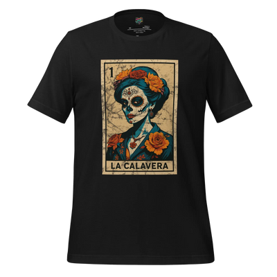 La Calavera Lotería Shirt Vintage Black