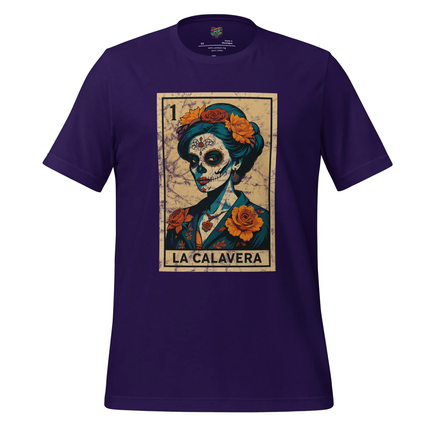 La Calavera Lotería Shirt Team Purple