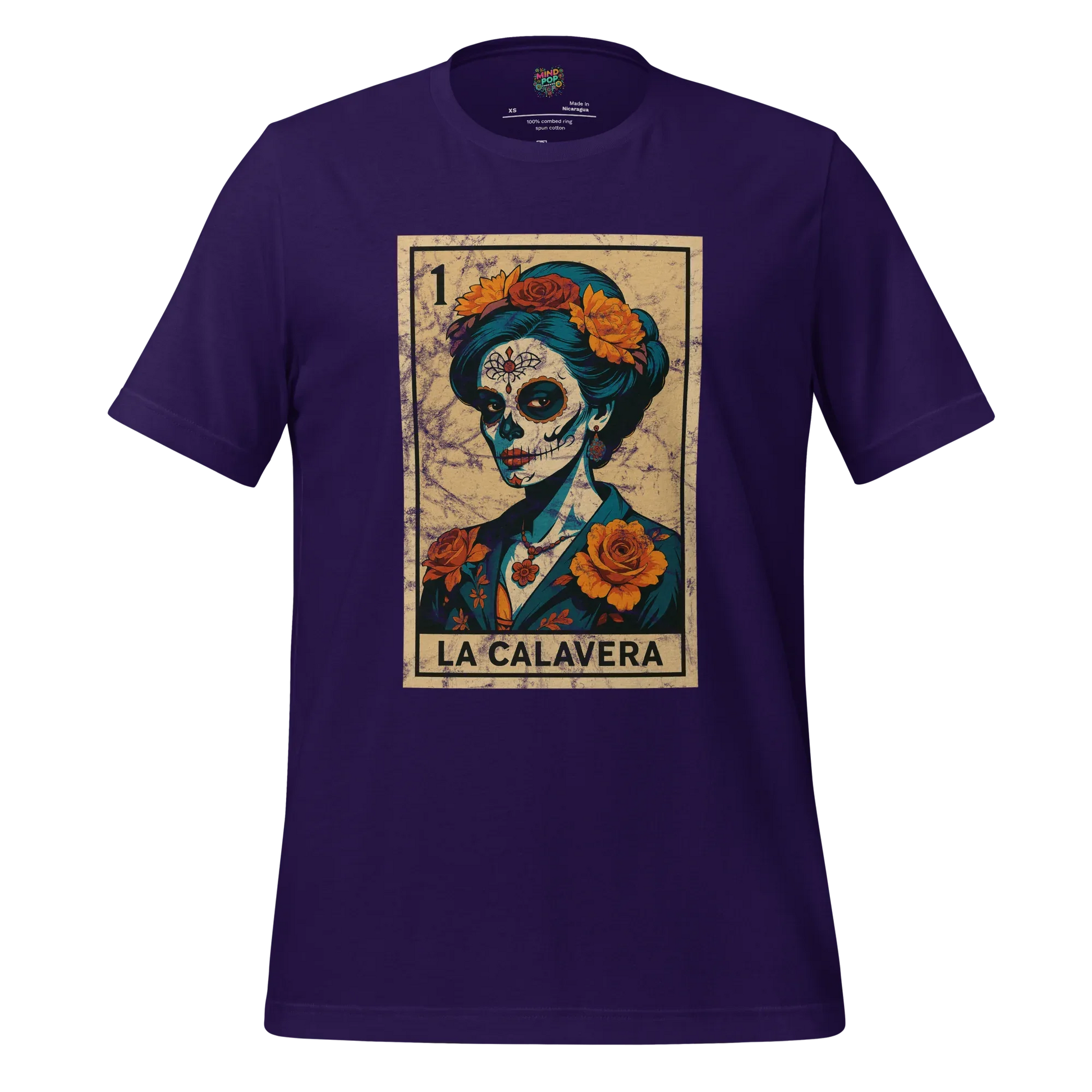 La Calavera Lotería Shirt Team Purple