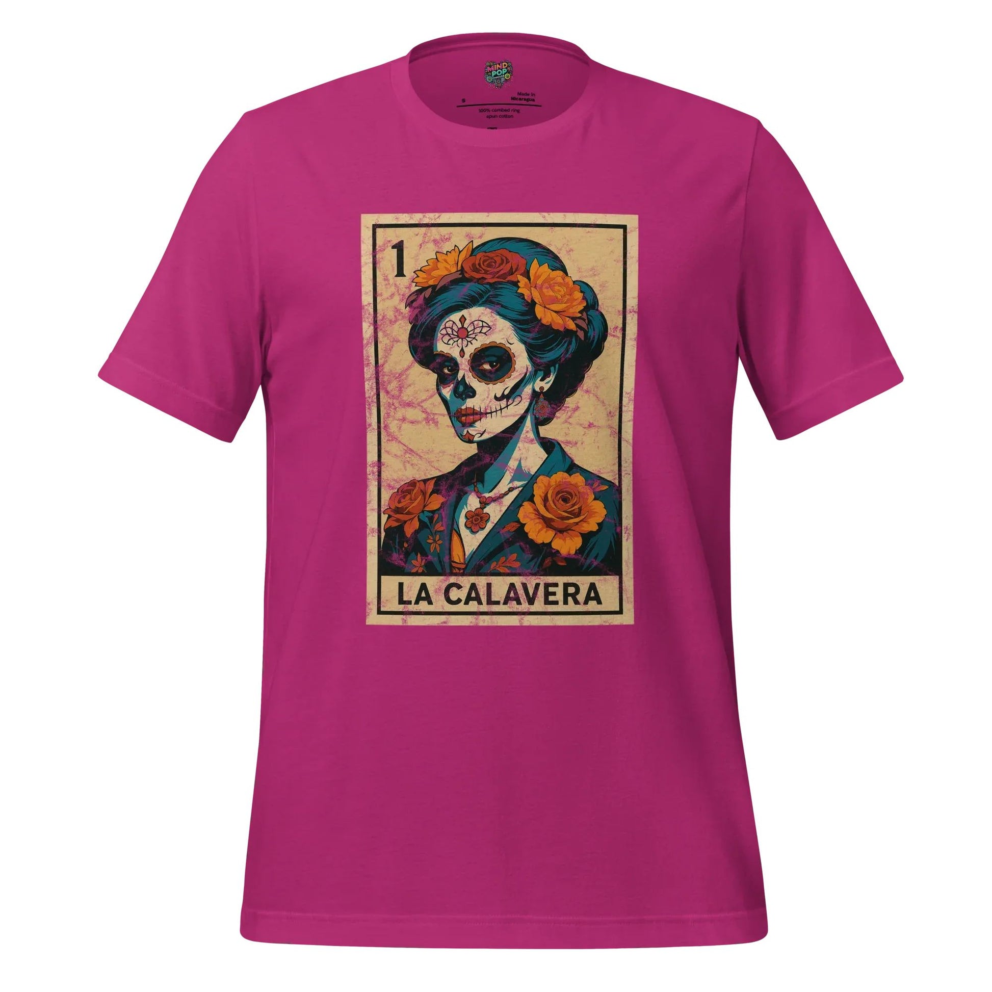 La Calavera Lotería Shirt Berry