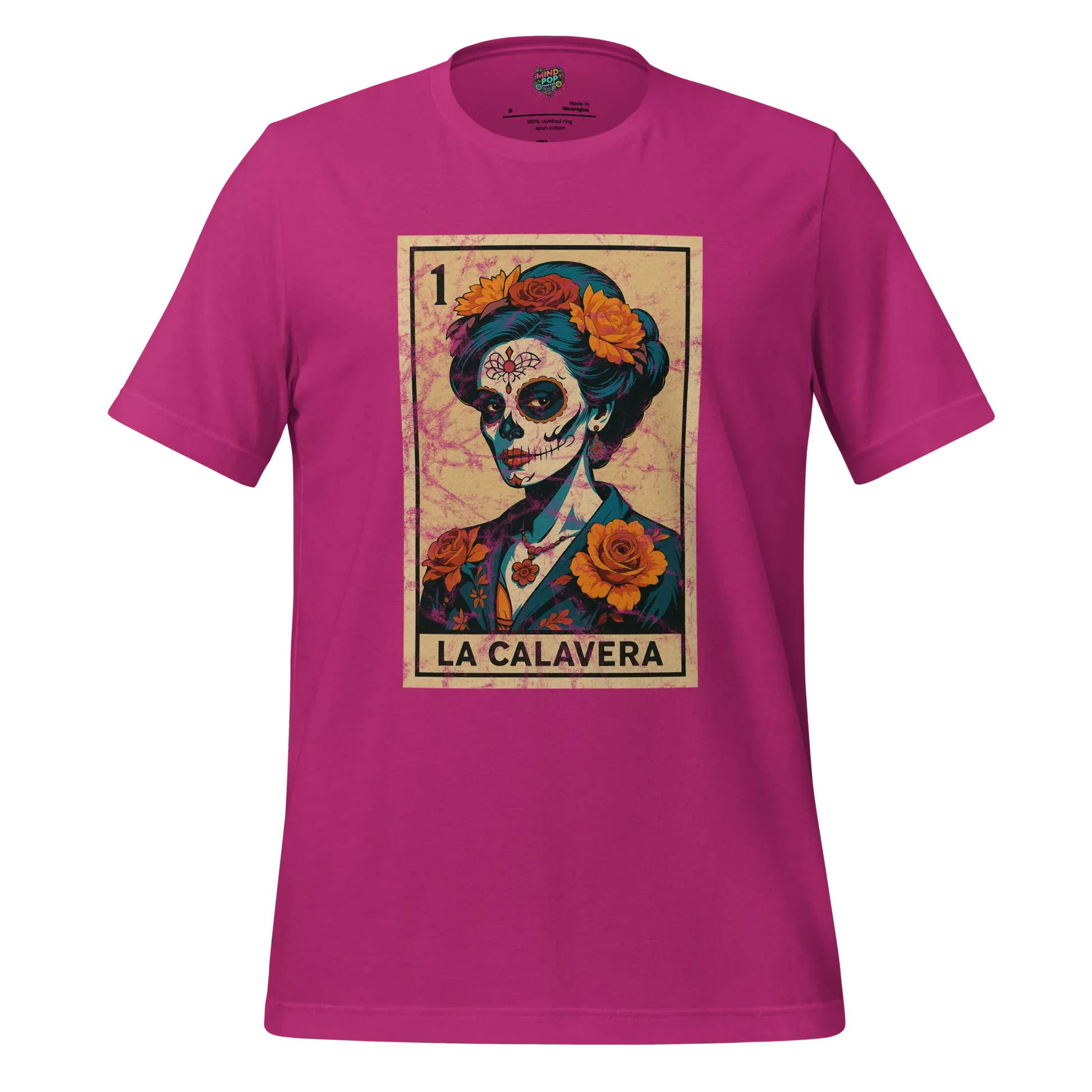 La Calavera Lotería Shirt Berry