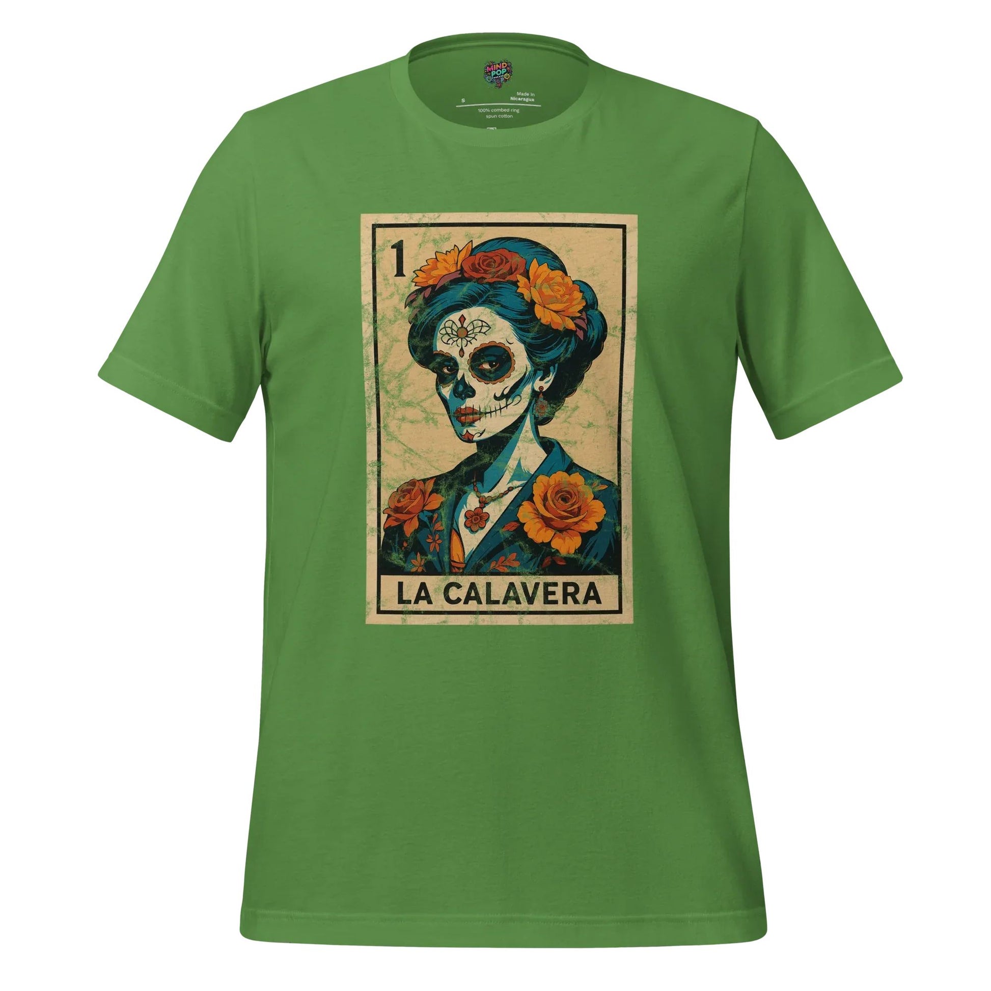 La Calavera Lotería Shirt Leaf
