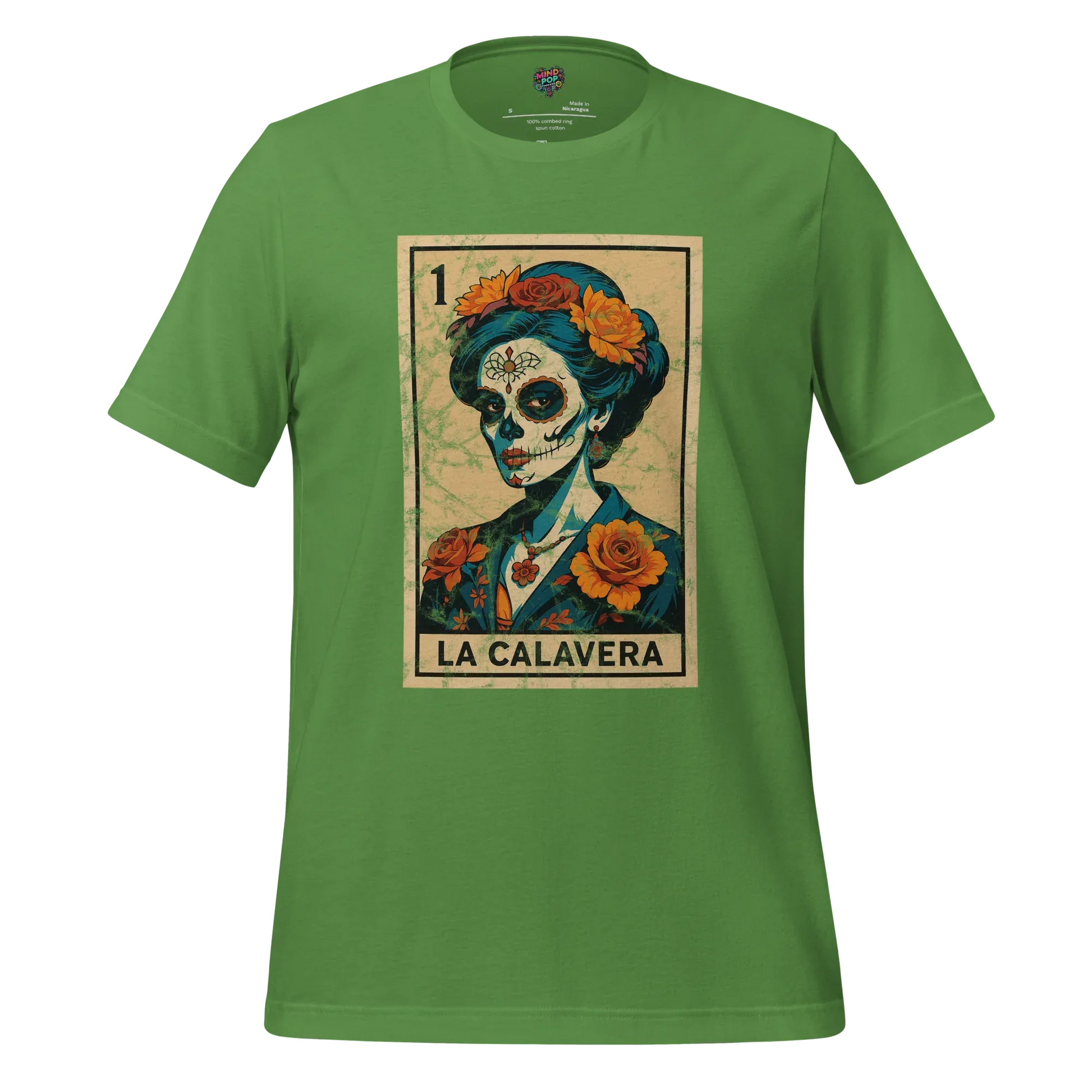 La Calavera Lotería Shirt Leaf