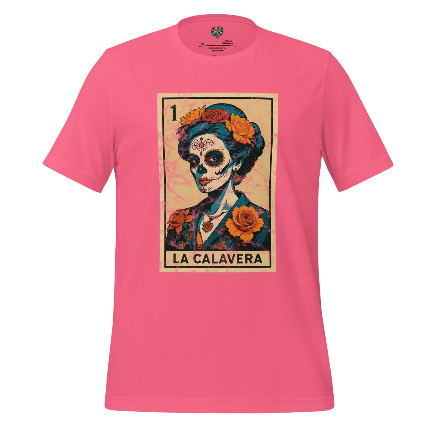 La Calavera Lotería Shirt Charity Pink