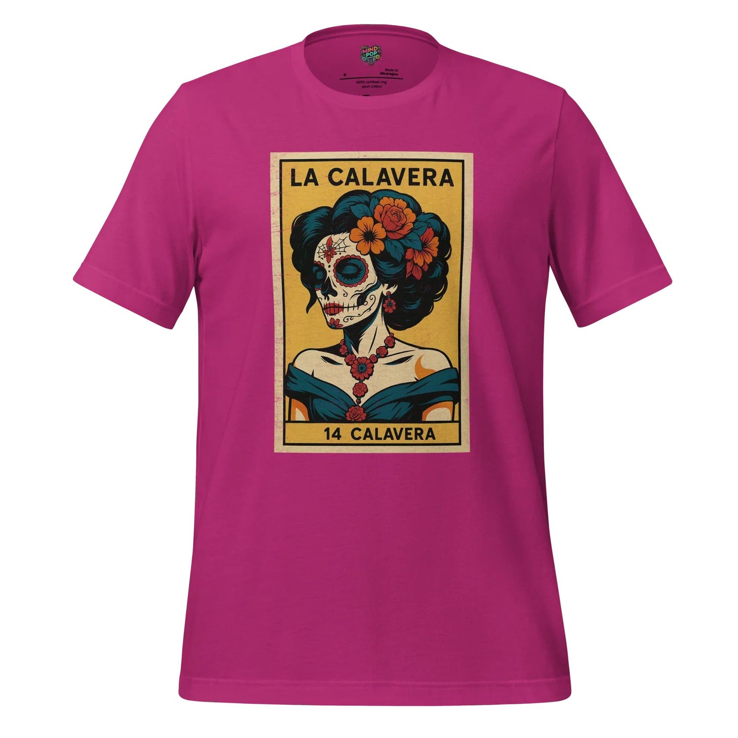 La Dama Azul No.14 Lotería Shirt Berry