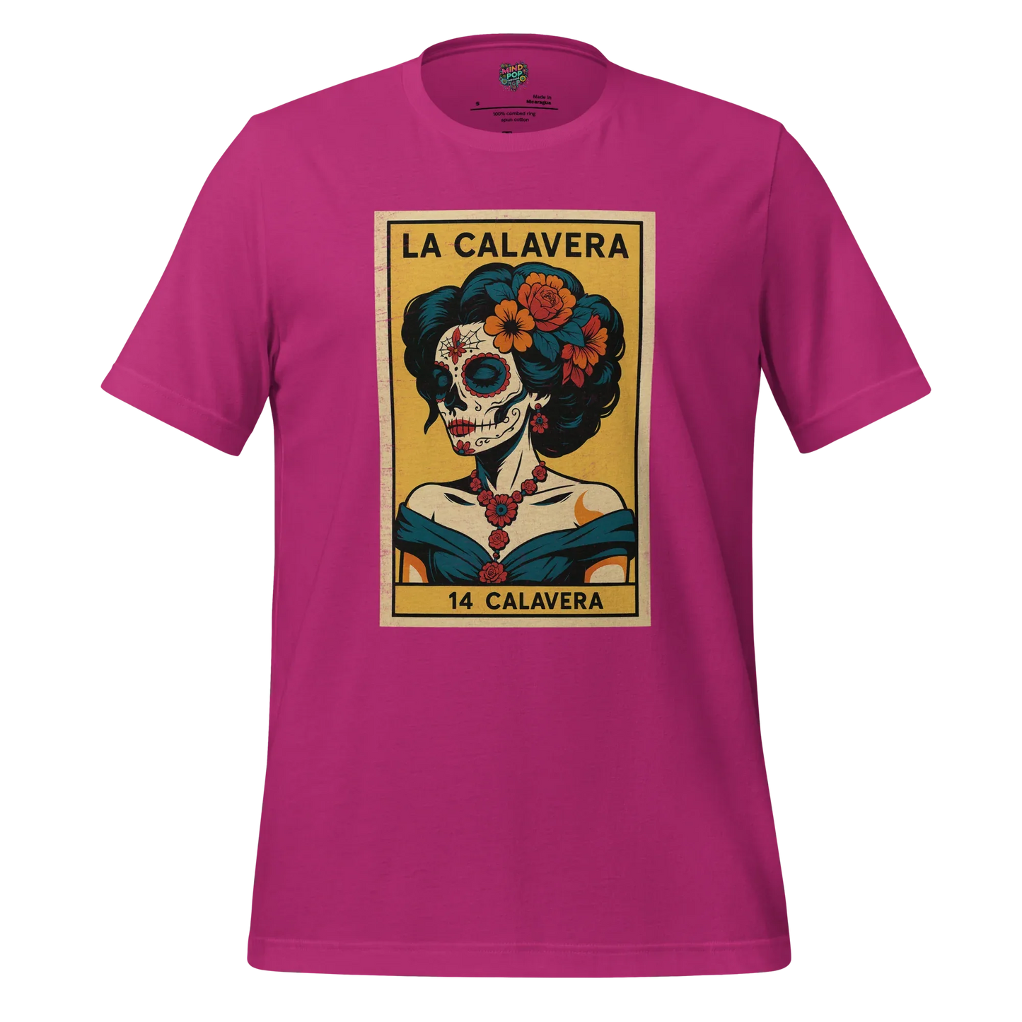 La Dama Azul No.14 Lotería Shirt Berry