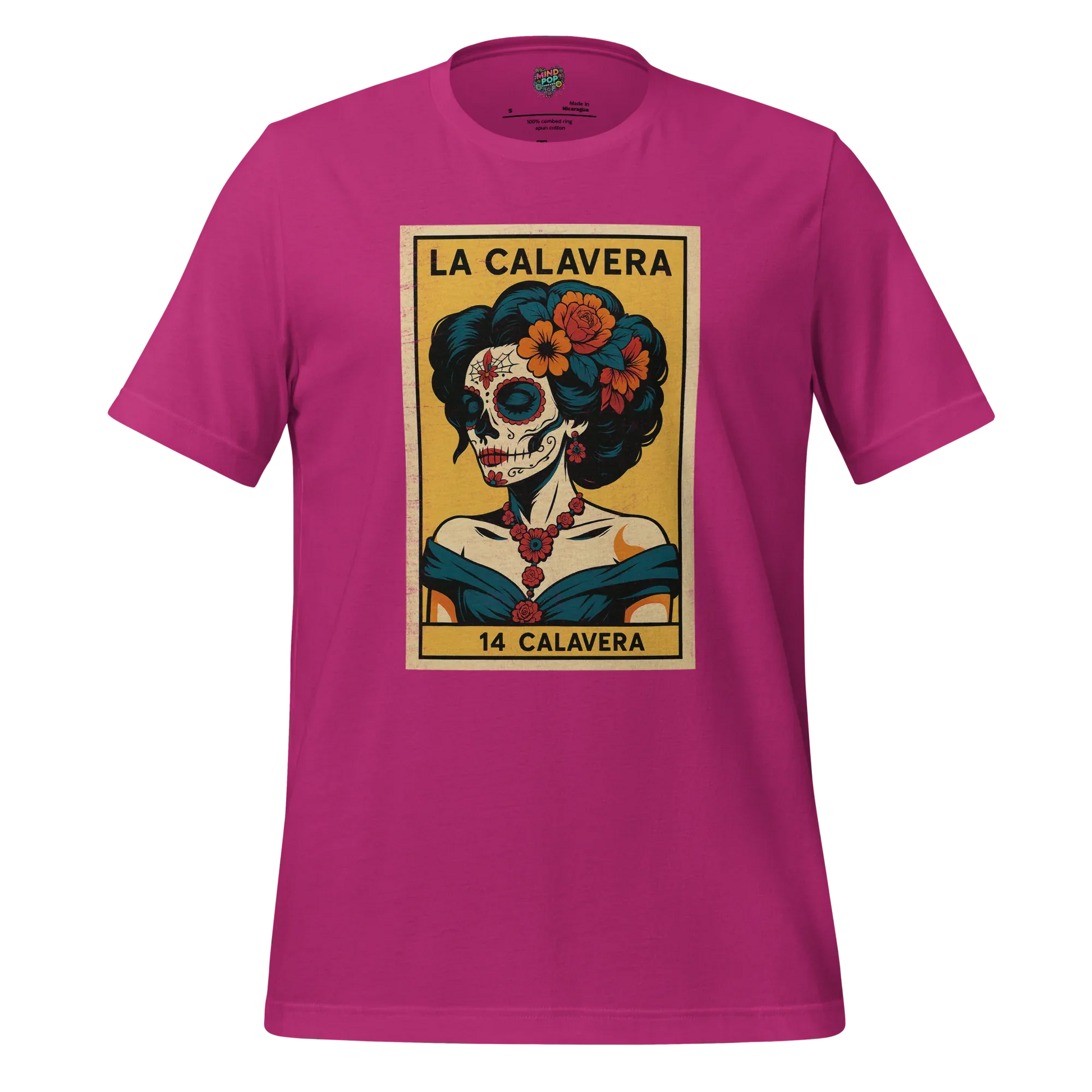 La Dama Azul No.14 Lotería Shirt Berry