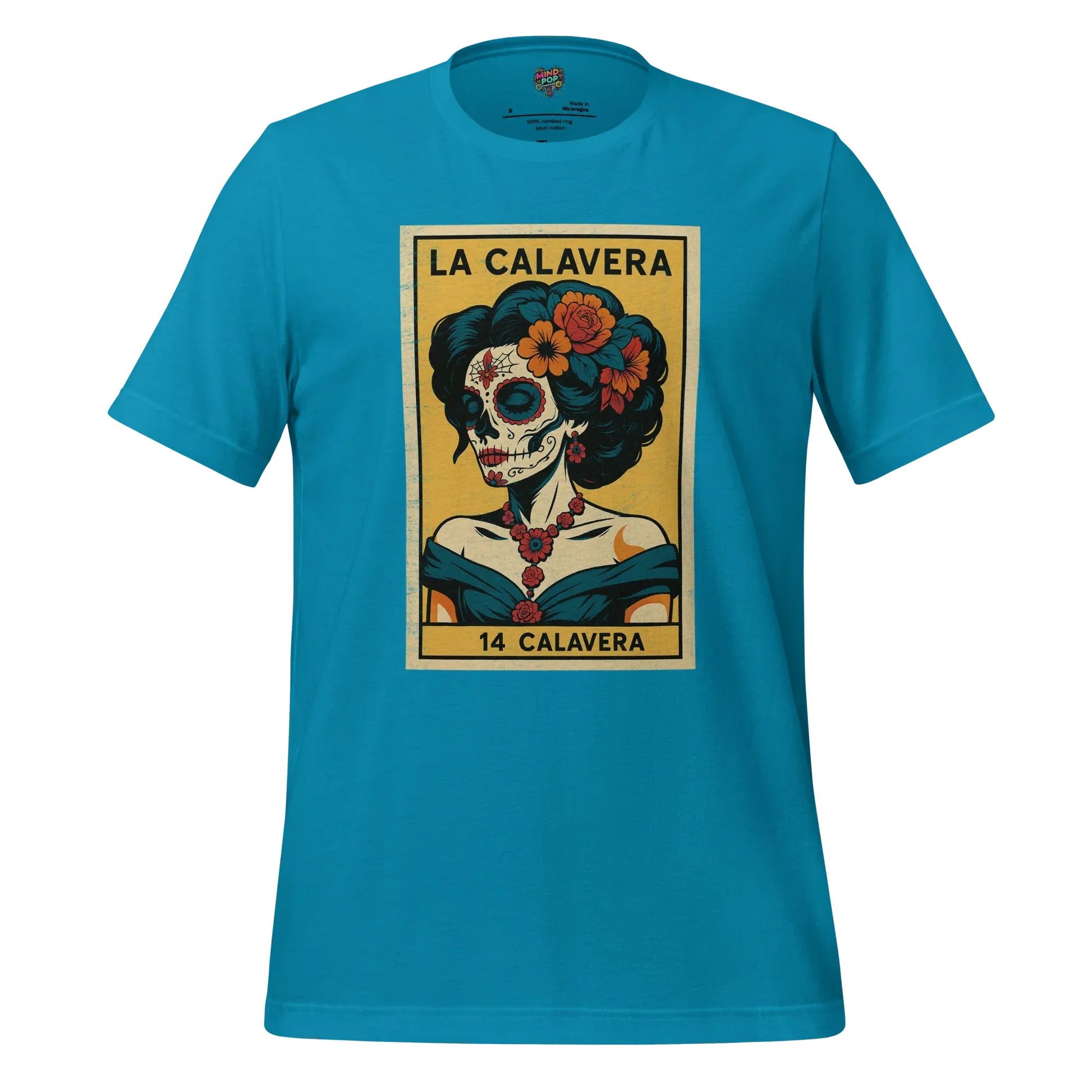 La Dama Azul No.14 Lotería Shirt Aqua