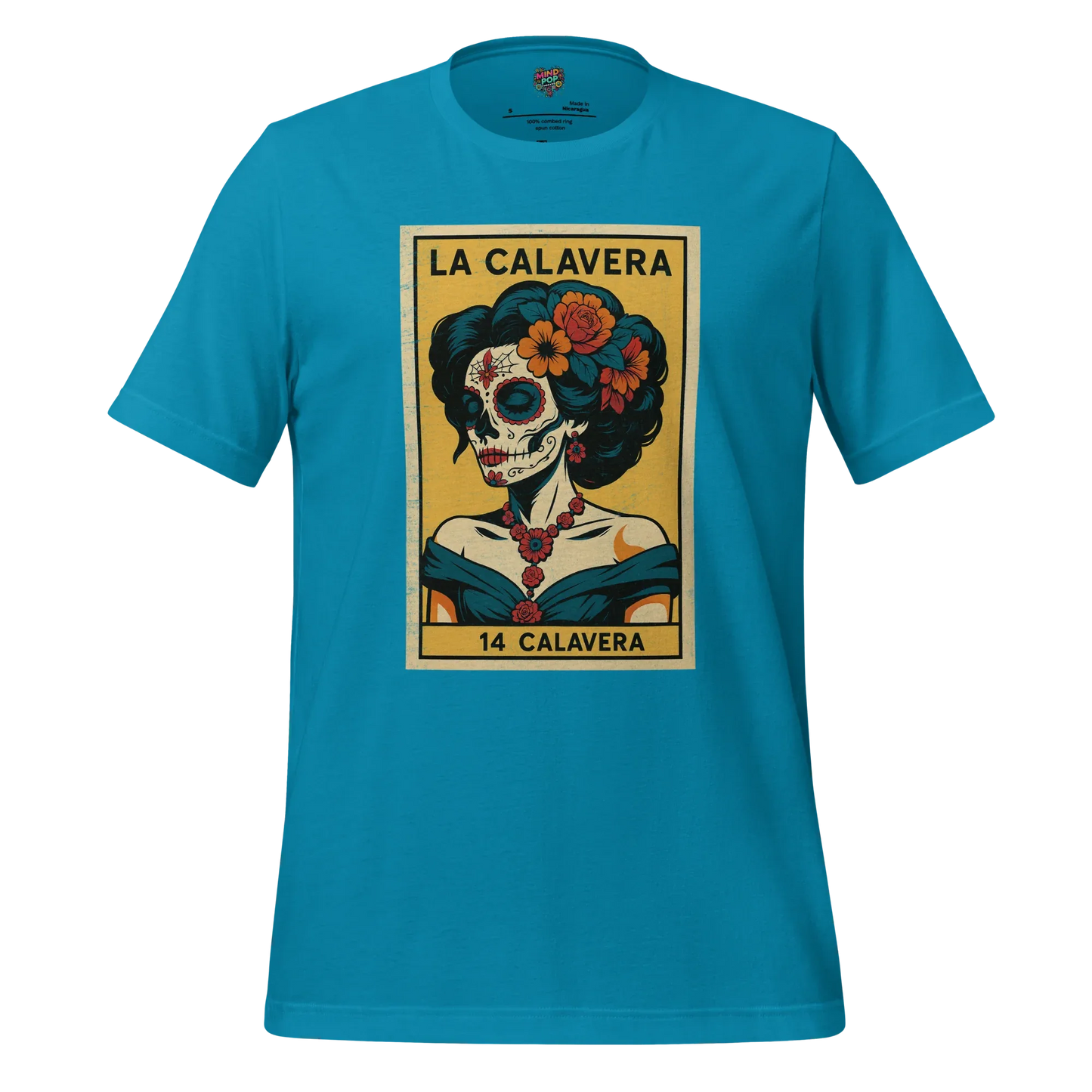 La Dama Azul No.14 Lotería Shirt Aqua