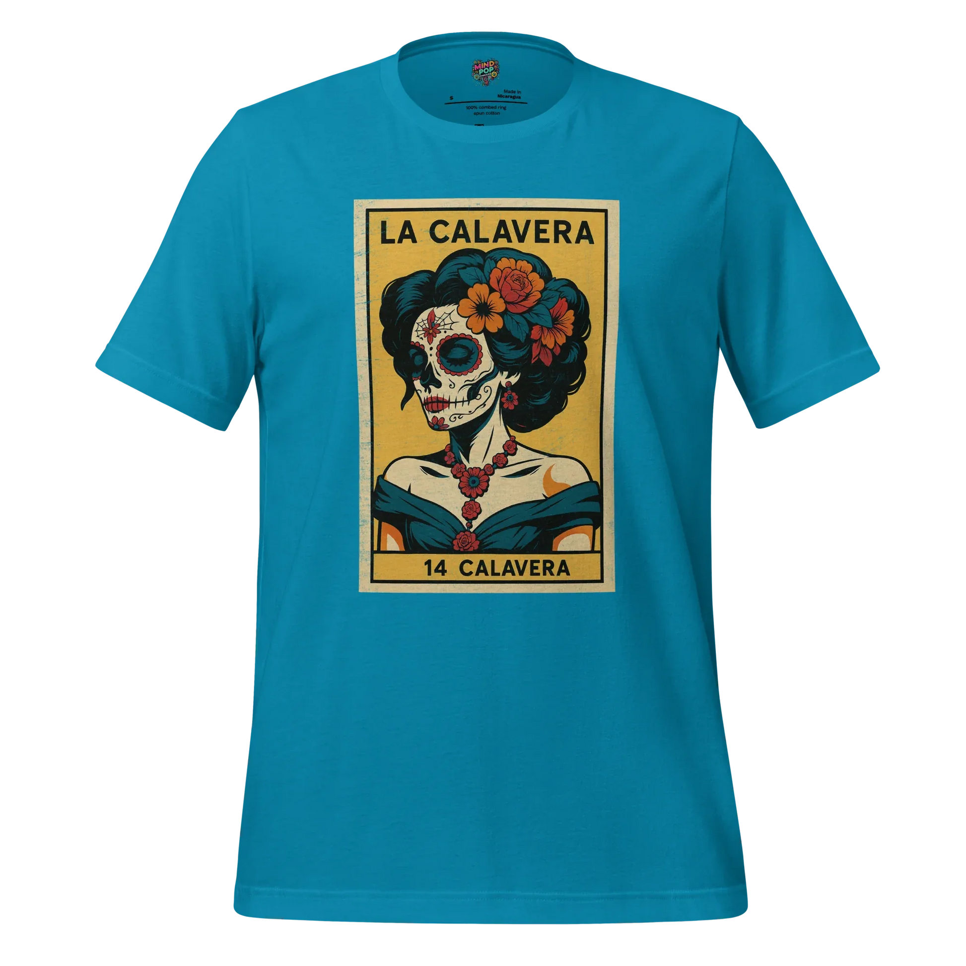 La Dama Azul No.14 Lotería Shirt Aqua