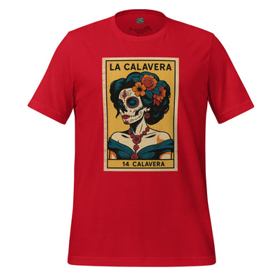 La Dama Azul No.14 Lotería Shirt Red