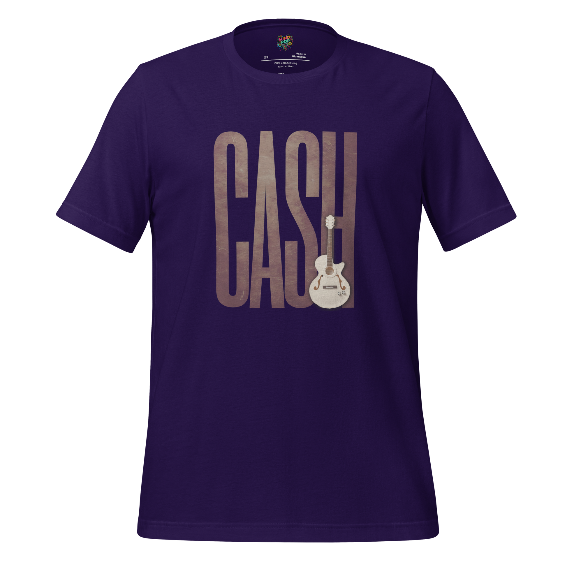 Leather-Look Johnny Cash Tribute Shirt Team Purple
