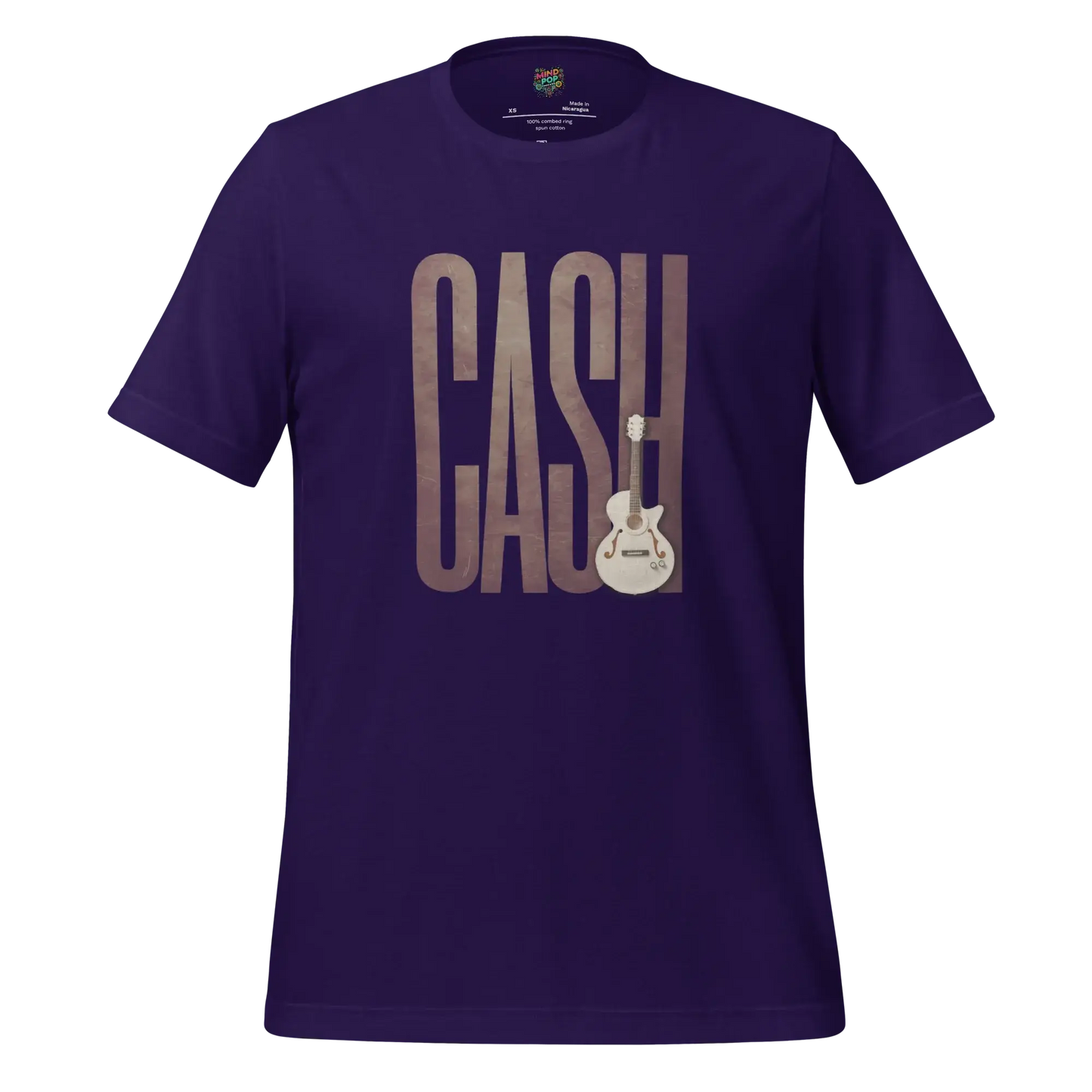 Leather-Look Johnny Cash Tribute Shirt Team Purple