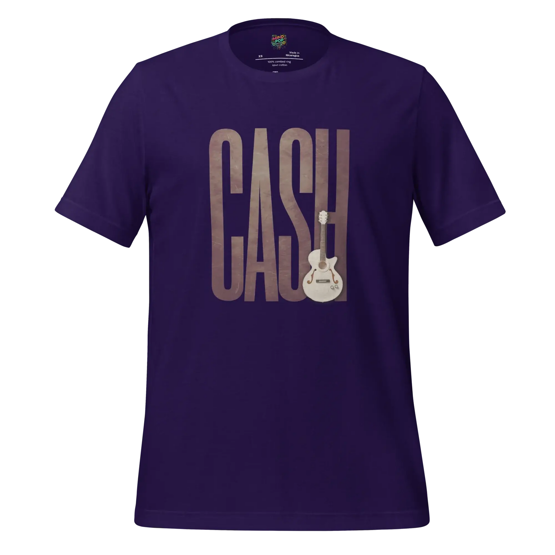 Leather-Look Johnny Cash Tribute Shirt Team Purple