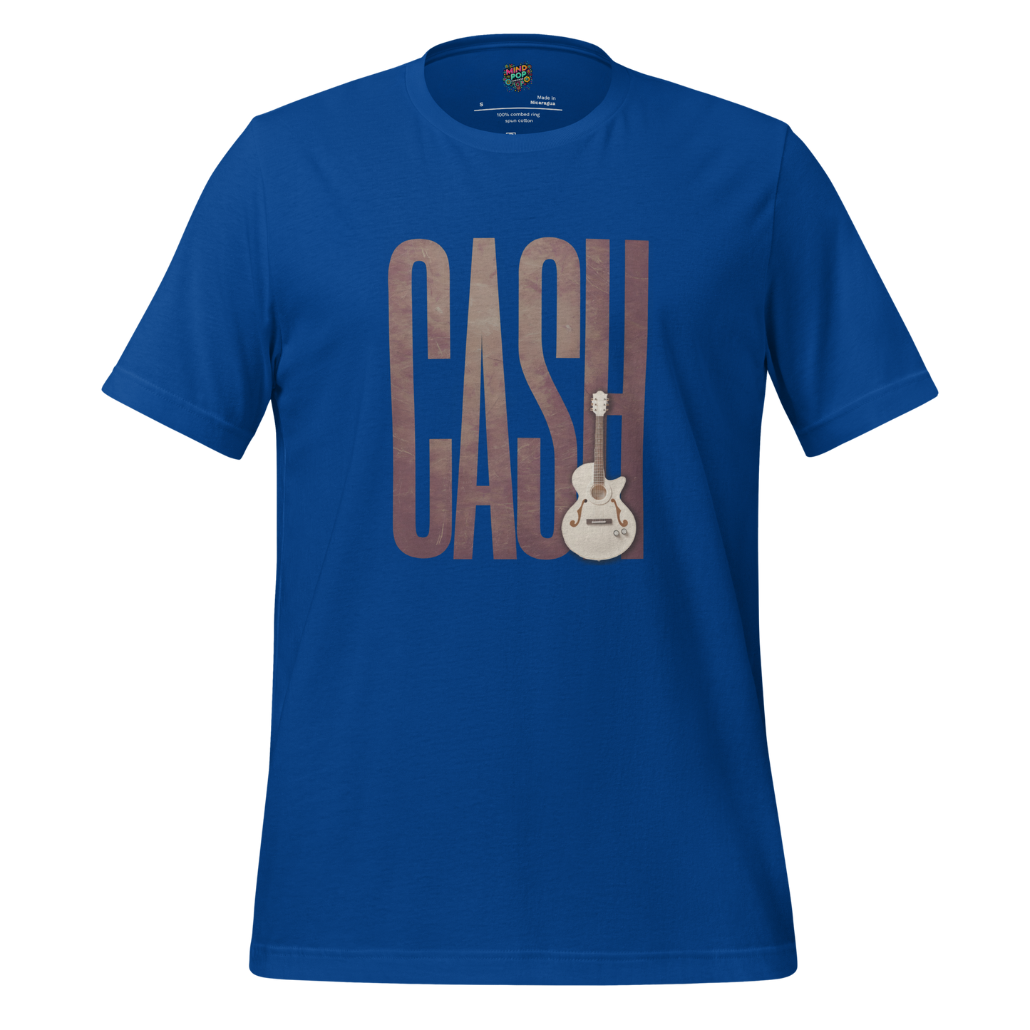 Leather-Look Johnny Cash Tribute Shirt True Royal