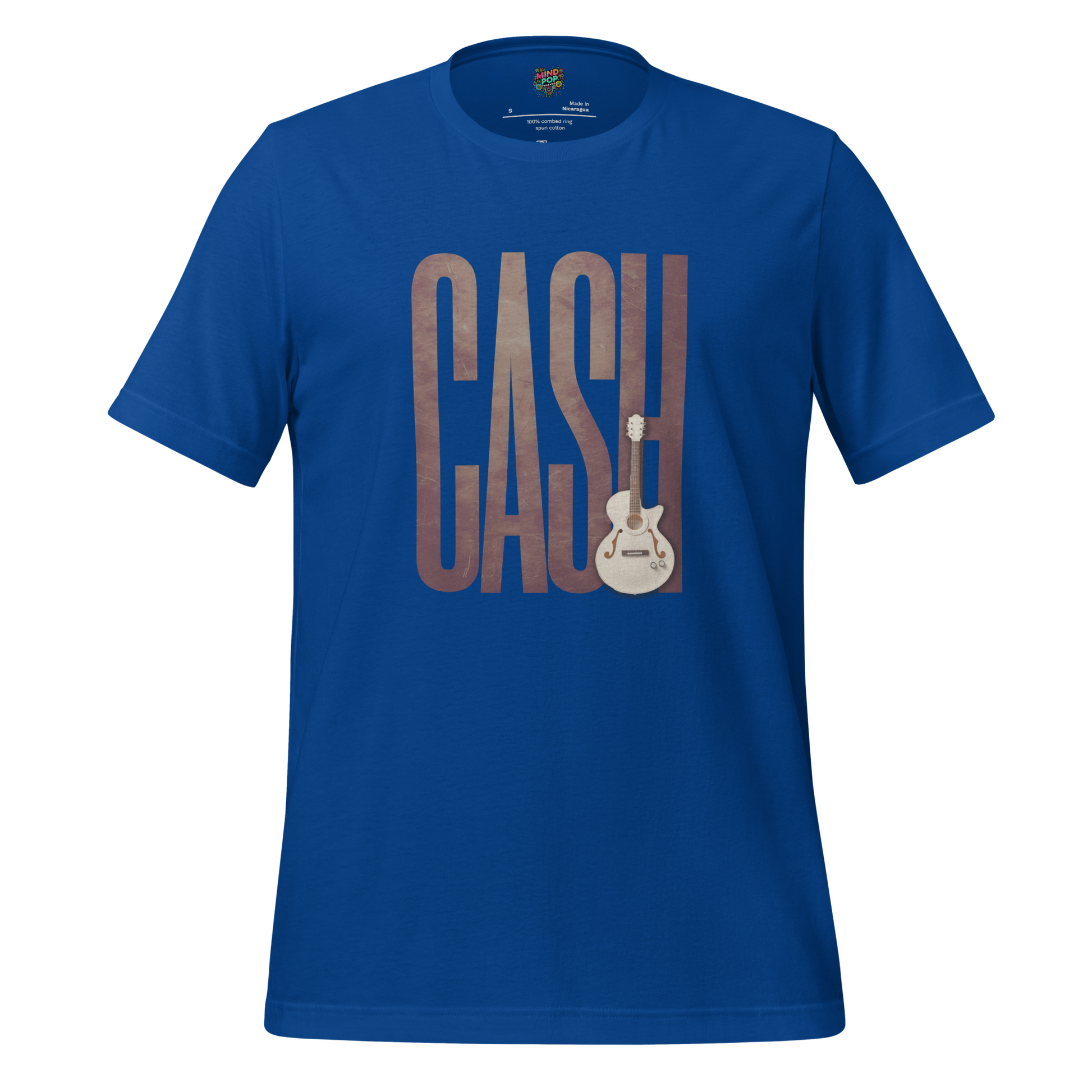 Leather-Look Johnny Cash Tribute Shirt True Royal