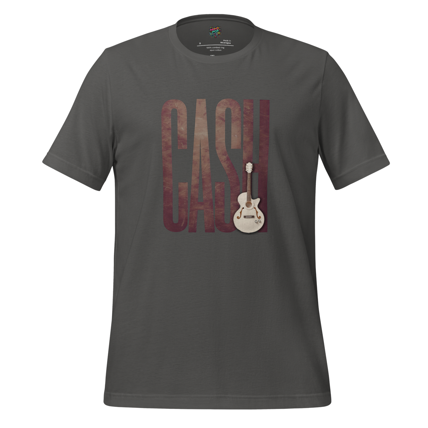 Leather-Look Johnny Cash Tribute Shirt Asphalt